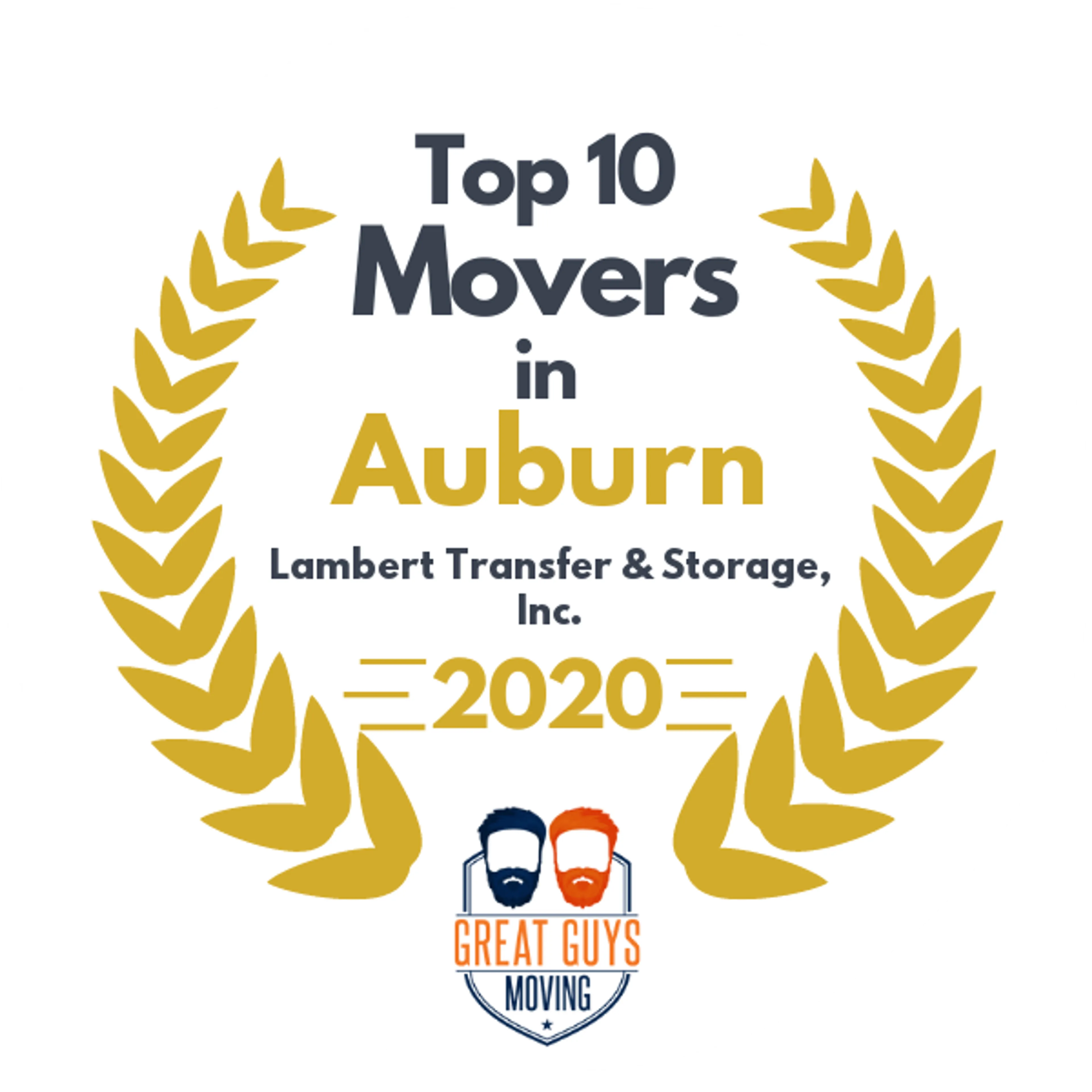 Top 10 Movers in Columbus, GA 2020 award