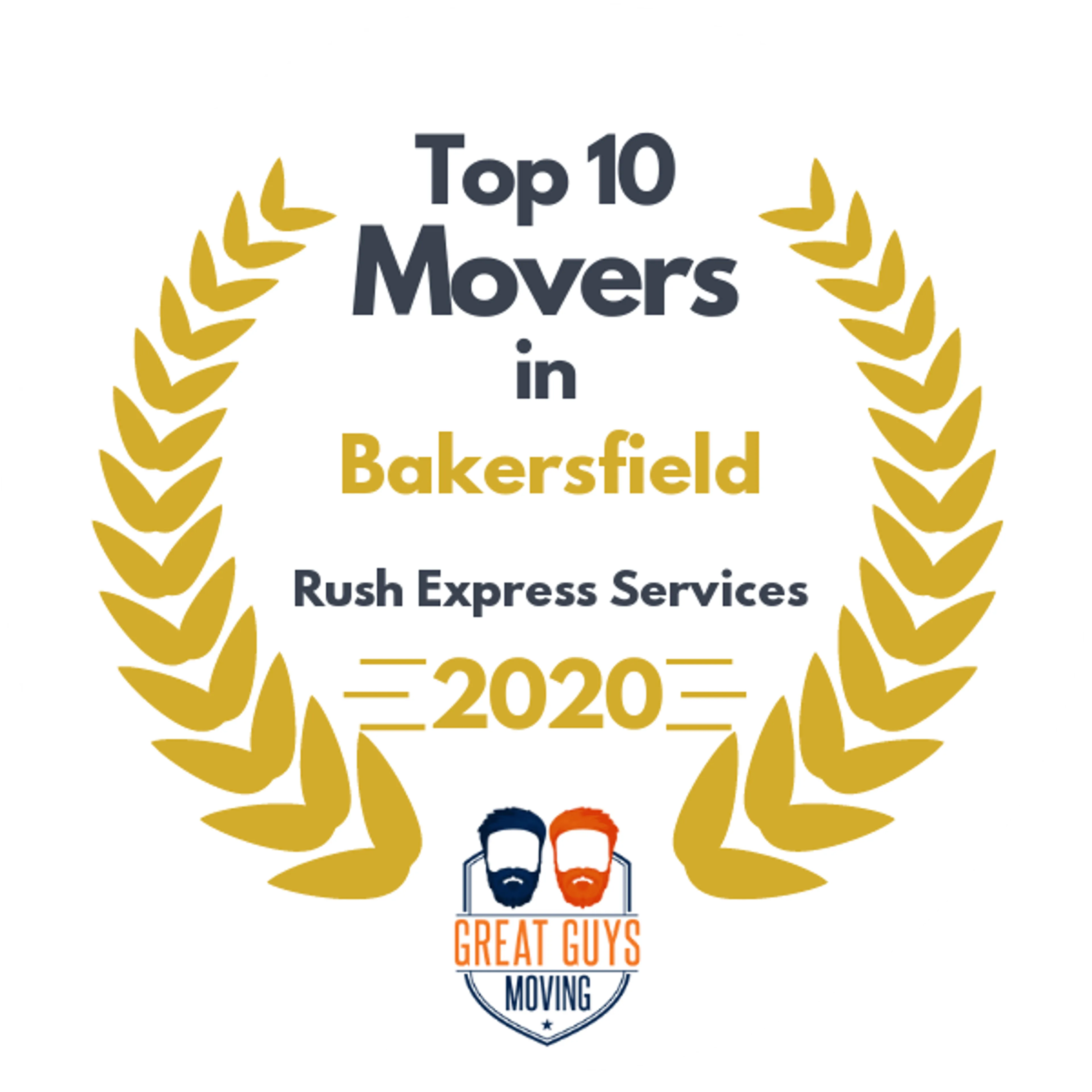 Top 10 Movers in Bakersfield, CA 2020 award