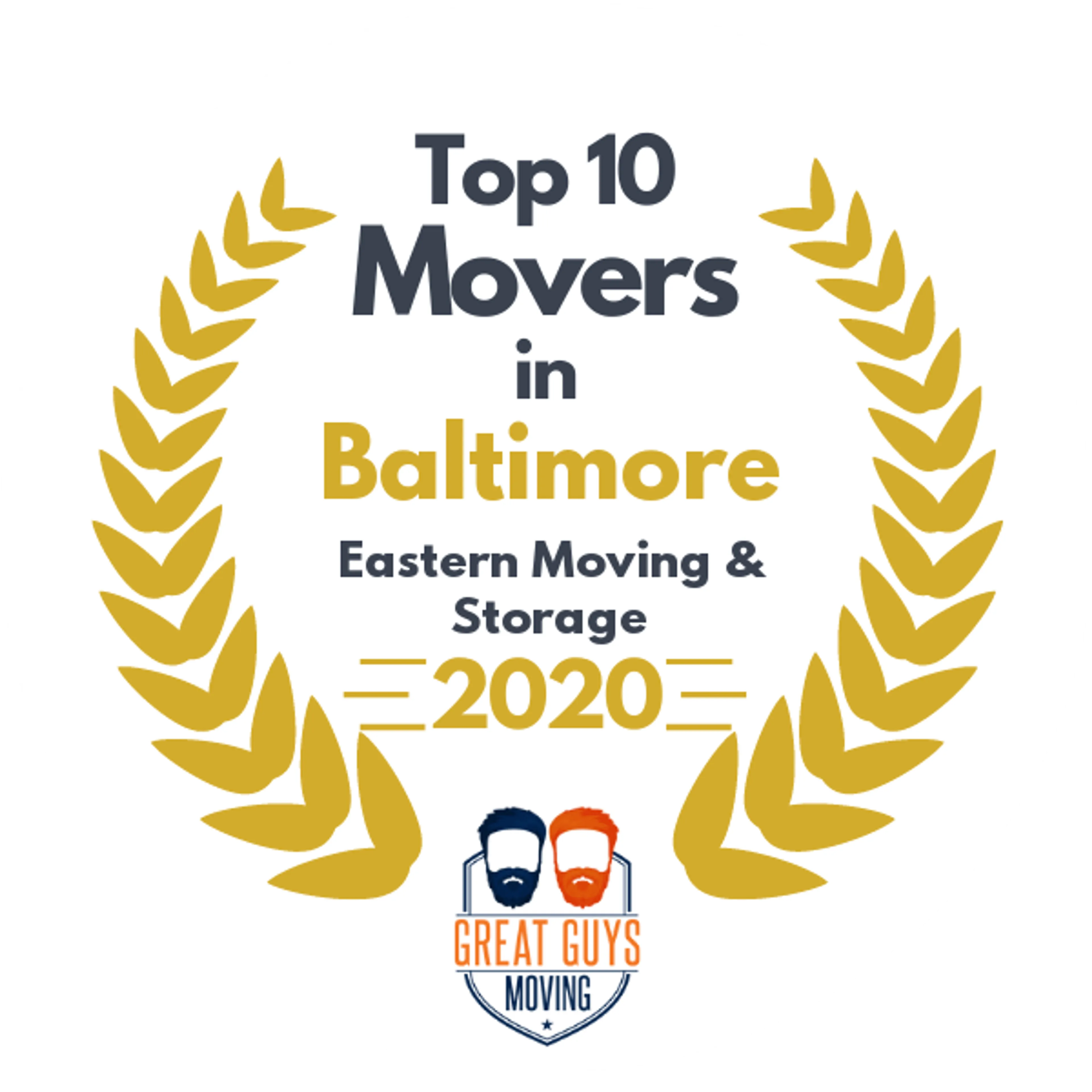 Top 10 Movers in Baltimore, MD 2020 award