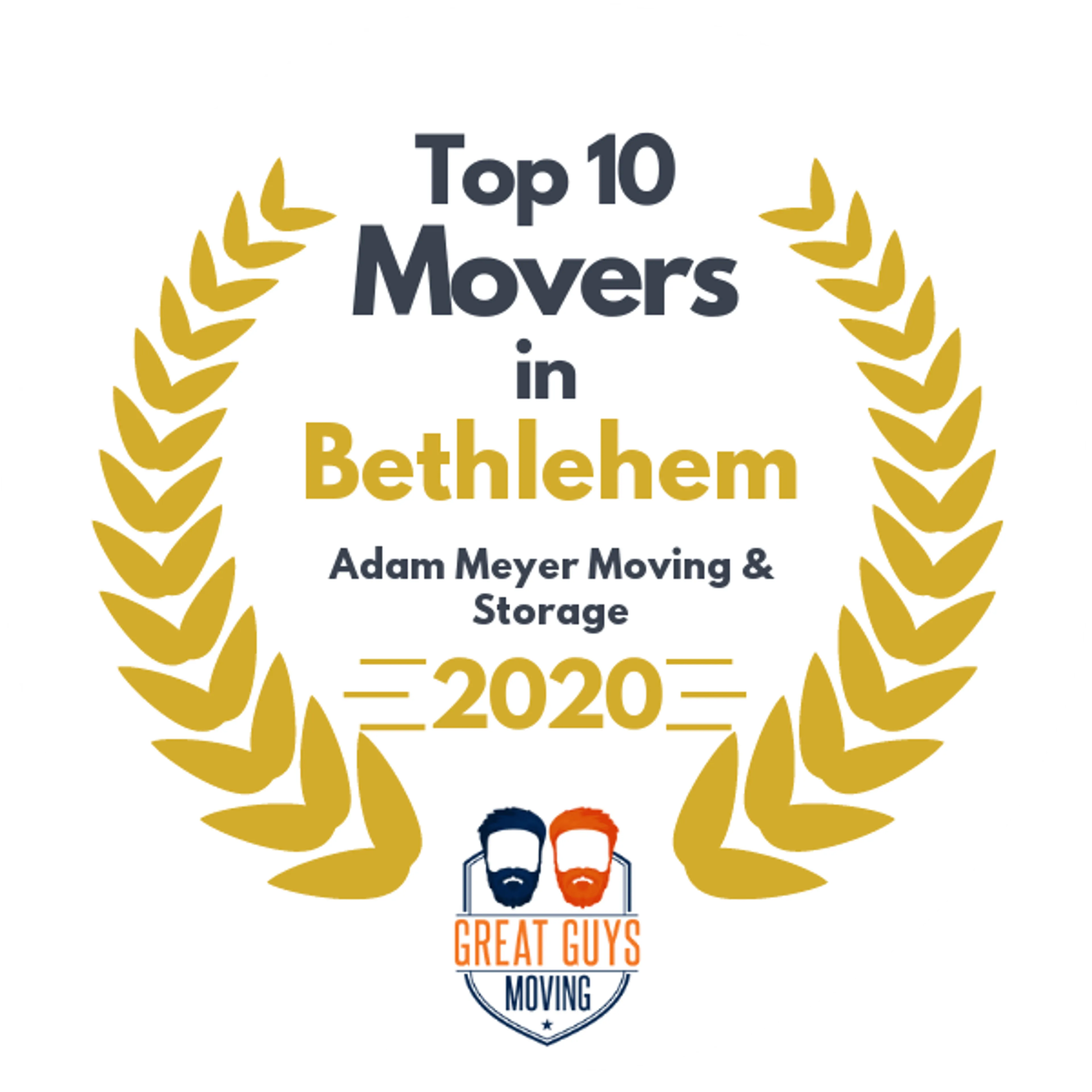 Top 10 Movers in Allentown, PA 2020 award