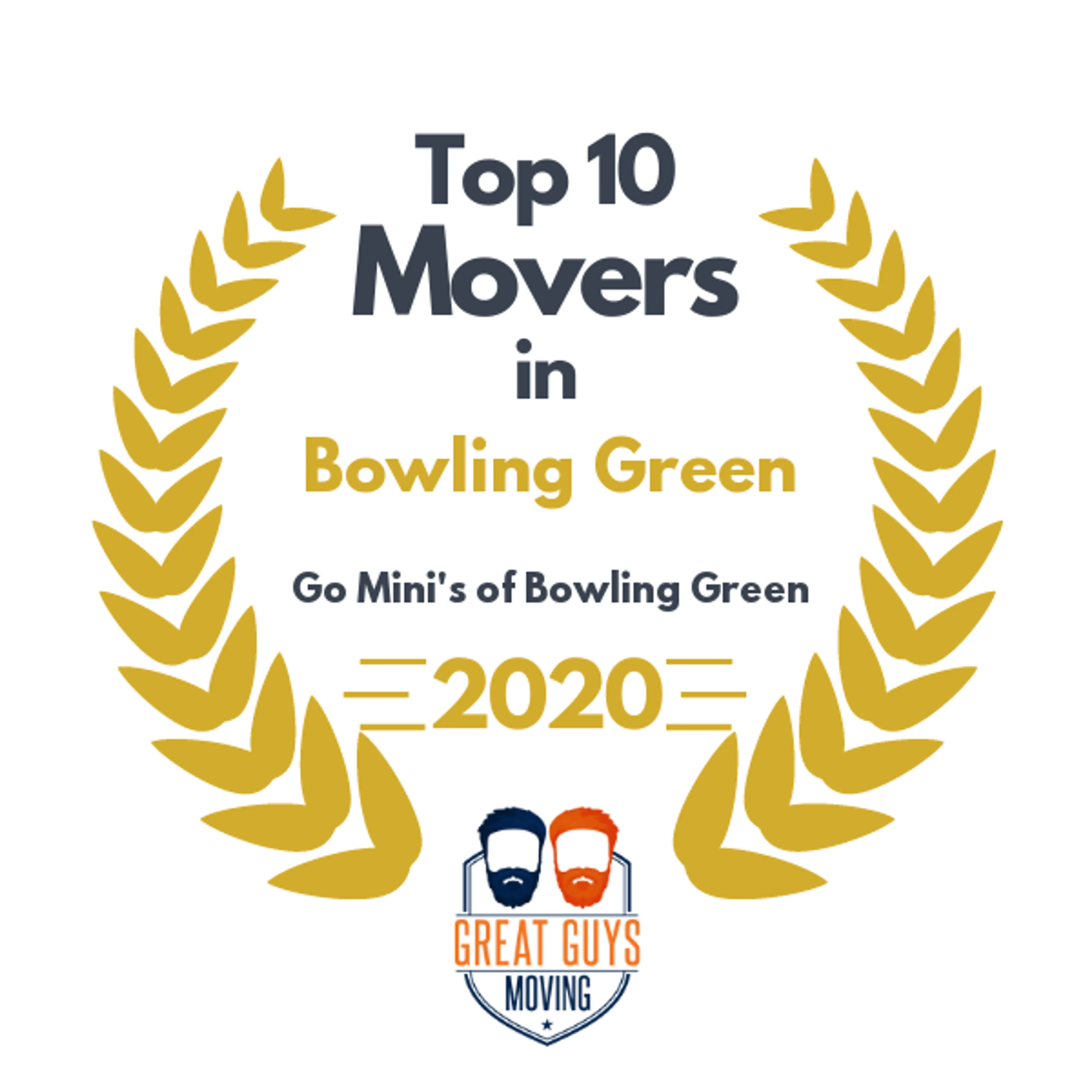 Top 10 Movers in Bowling Green, KY 2020 award