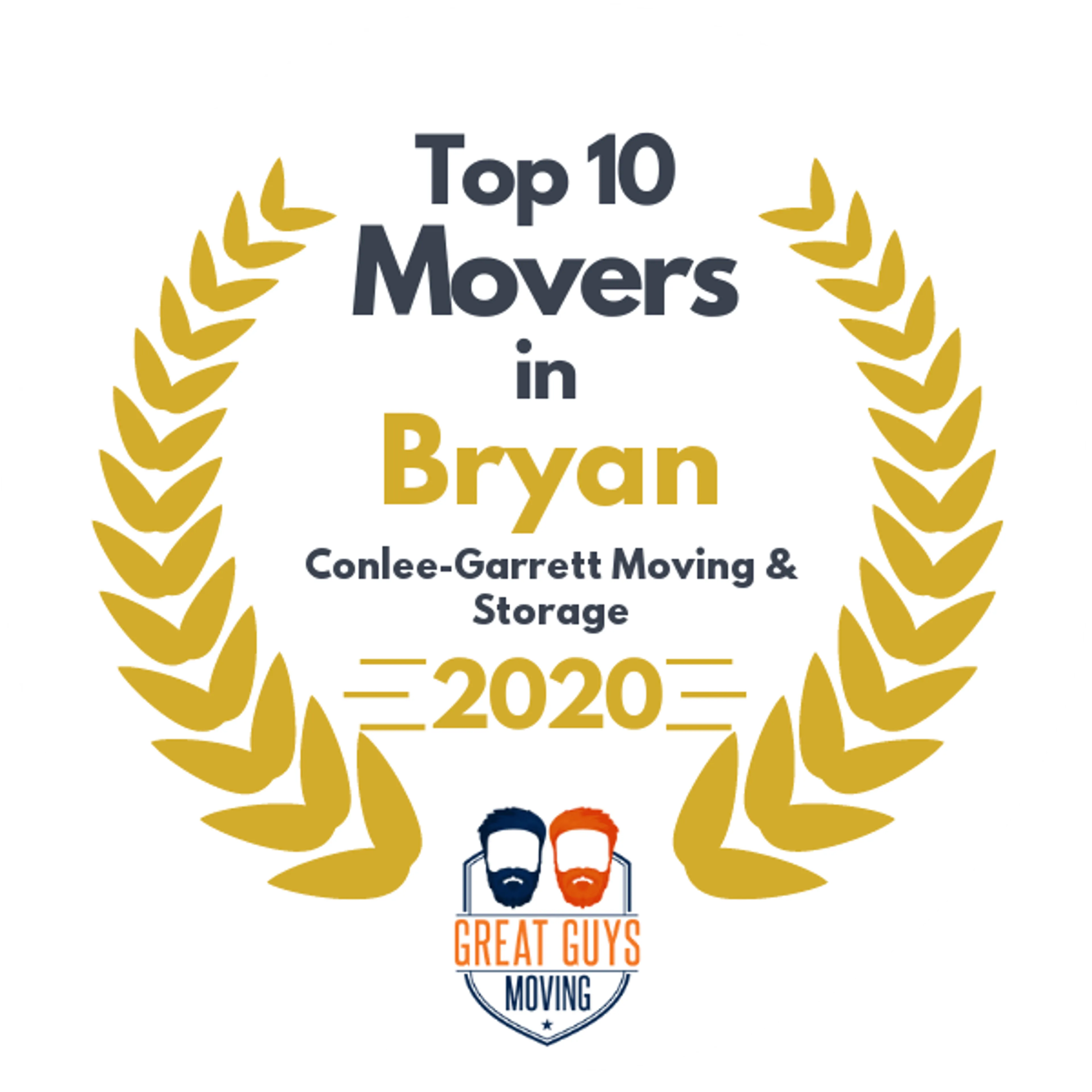 Top 10 Movers in College Station, TX 2020 award