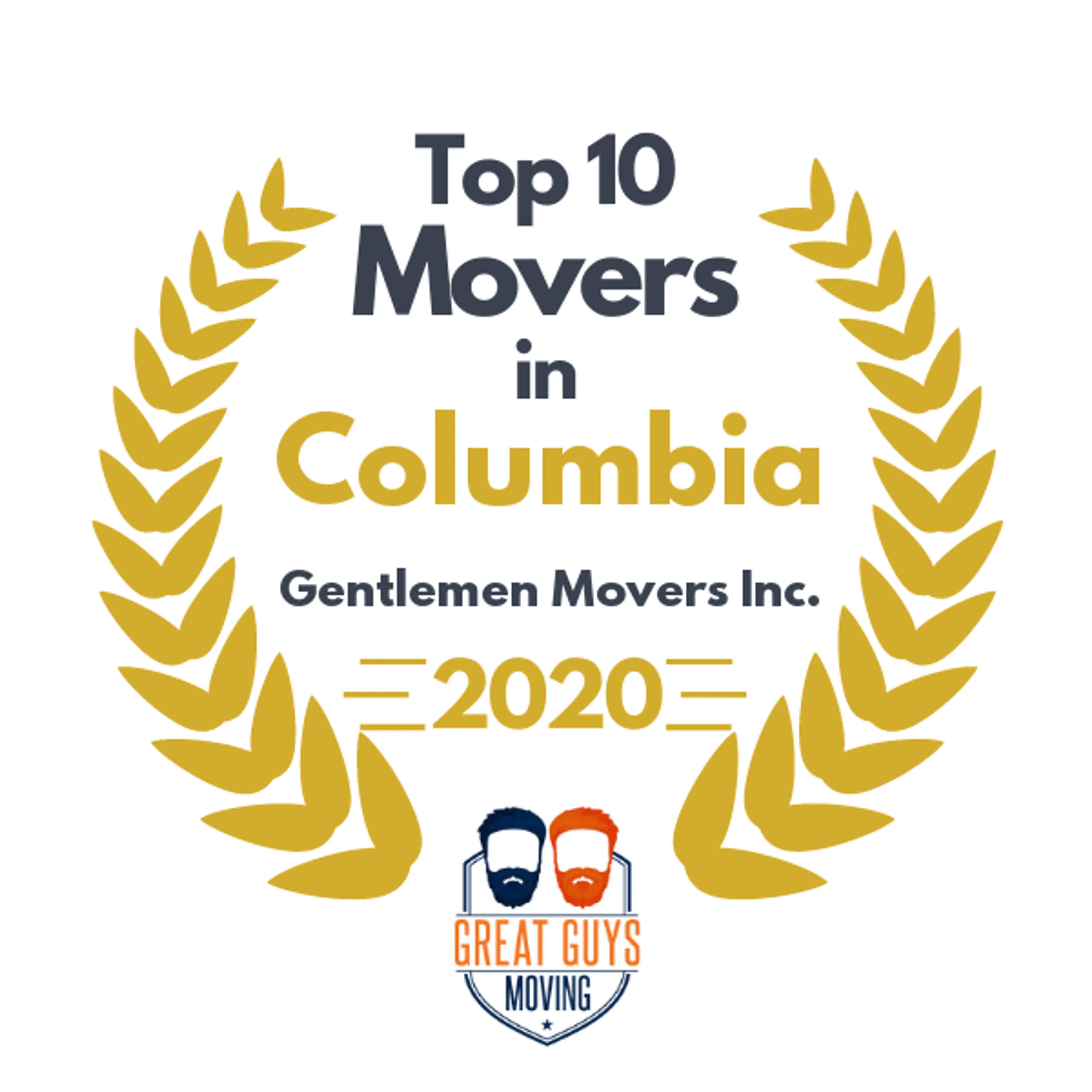 Top 10 Movers in Columbia, SC 2020 award
