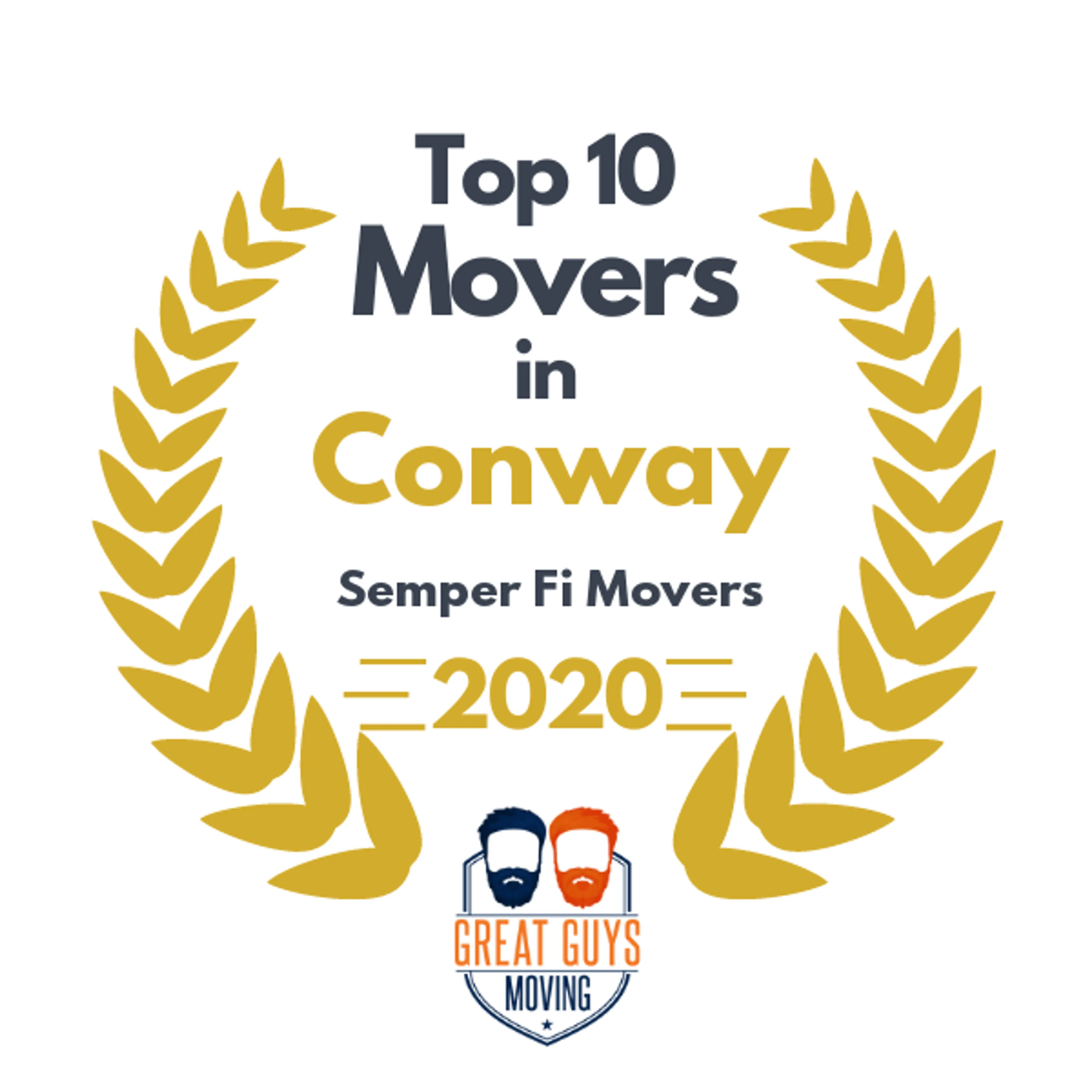 Top 10 Movers in Little Rock, AR 2020 award