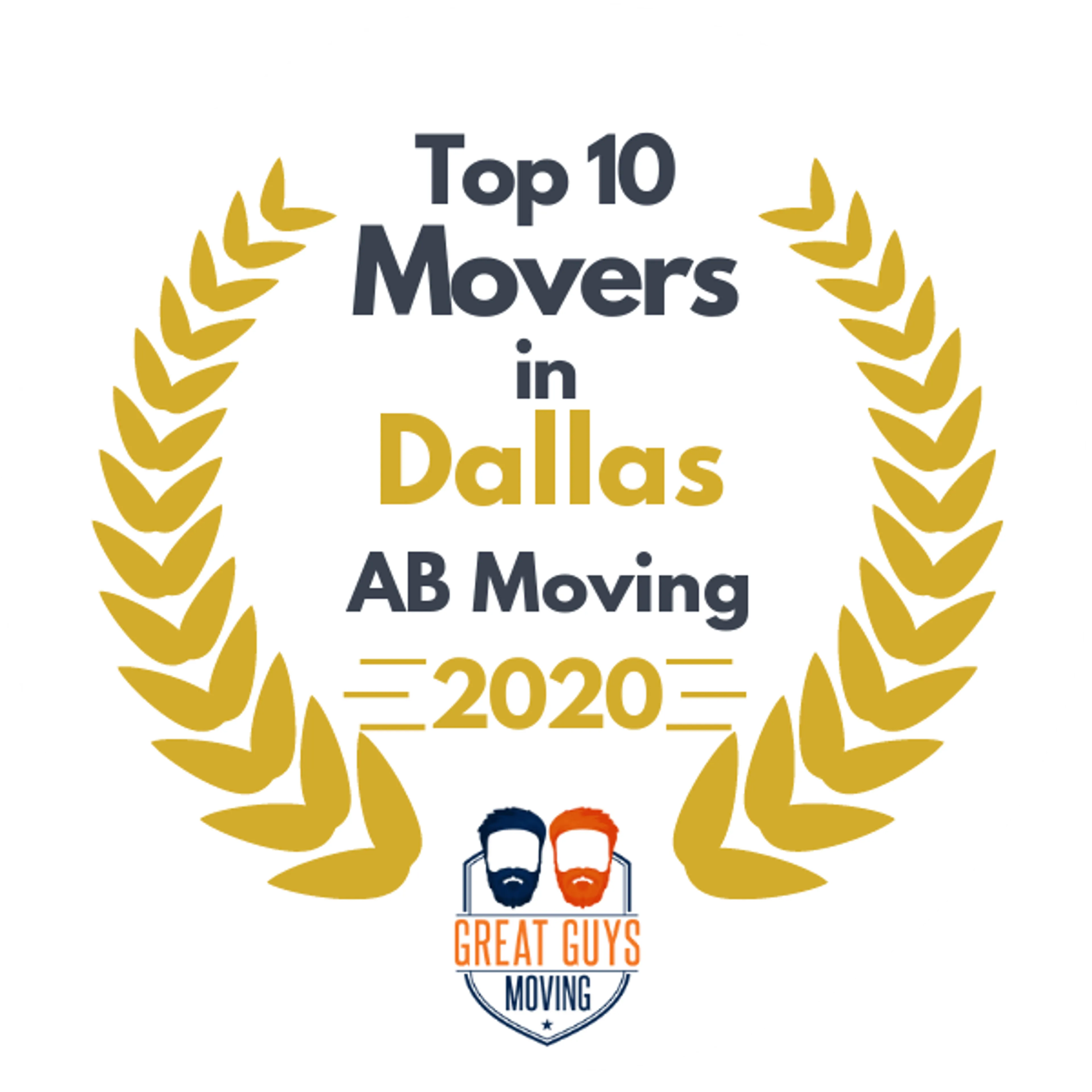 Top 10 Movers in Irving, TX 2020 award