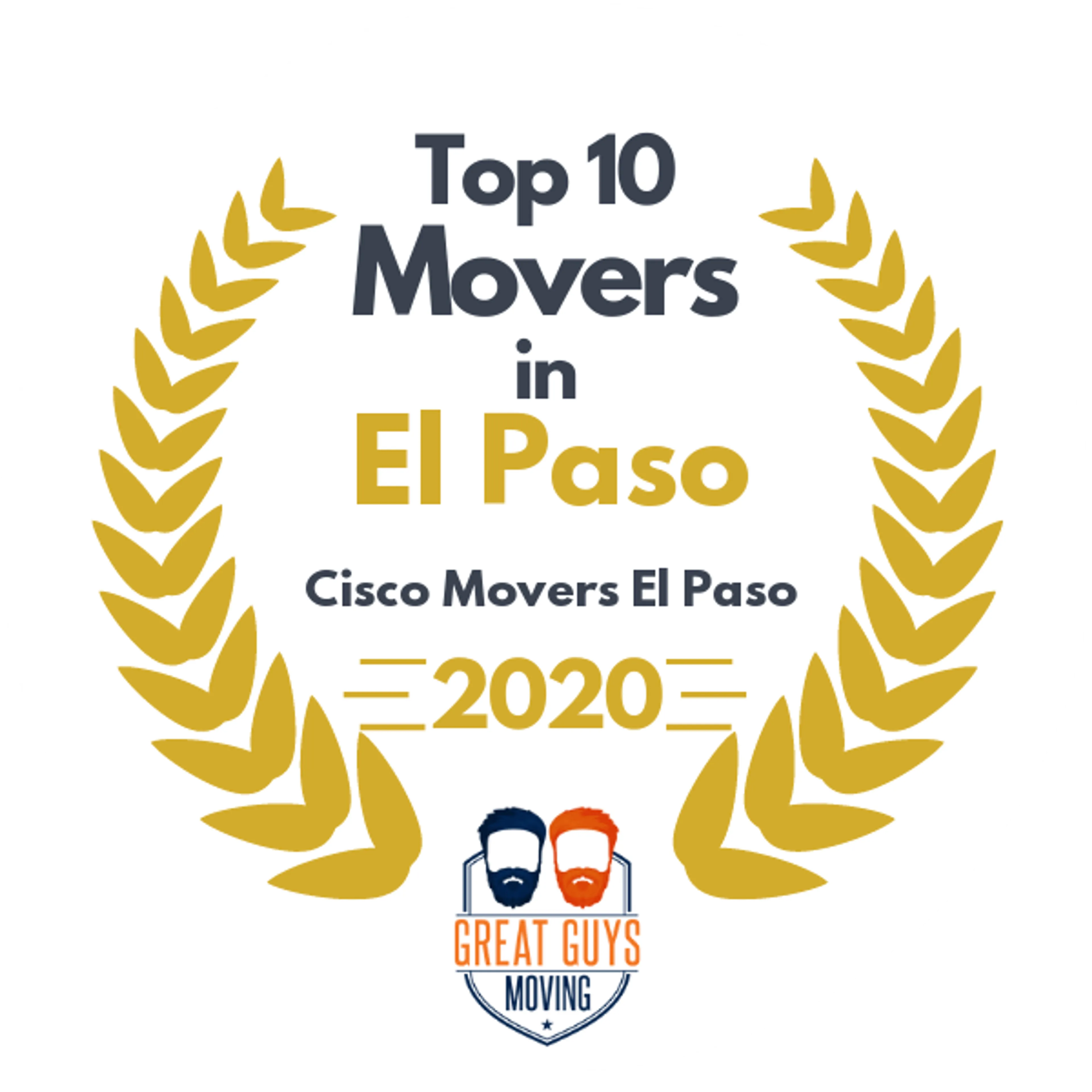 Top 10 Movers in El Paso, TX 2020 award