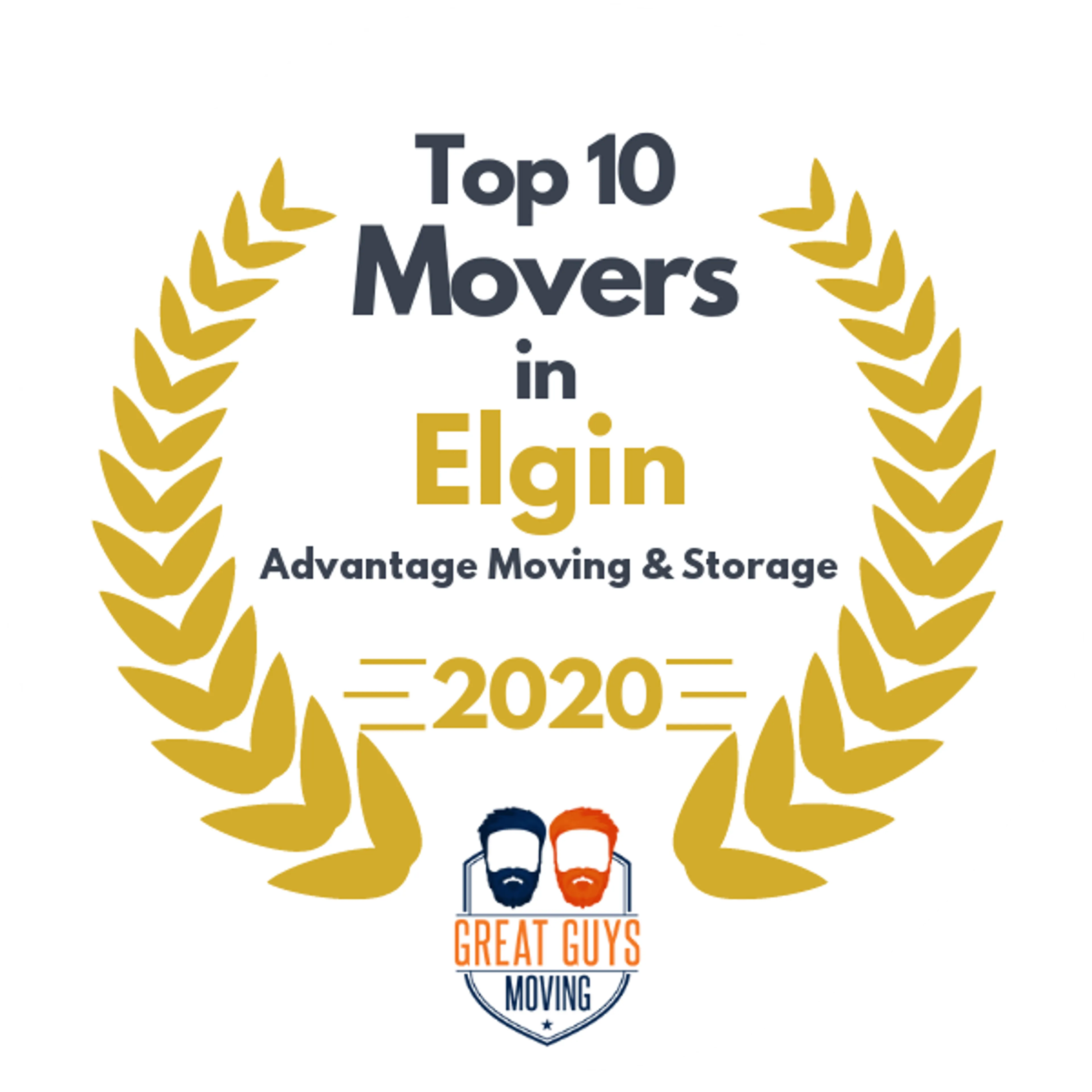Top 10 Movers in Elgin, IL 2020 award