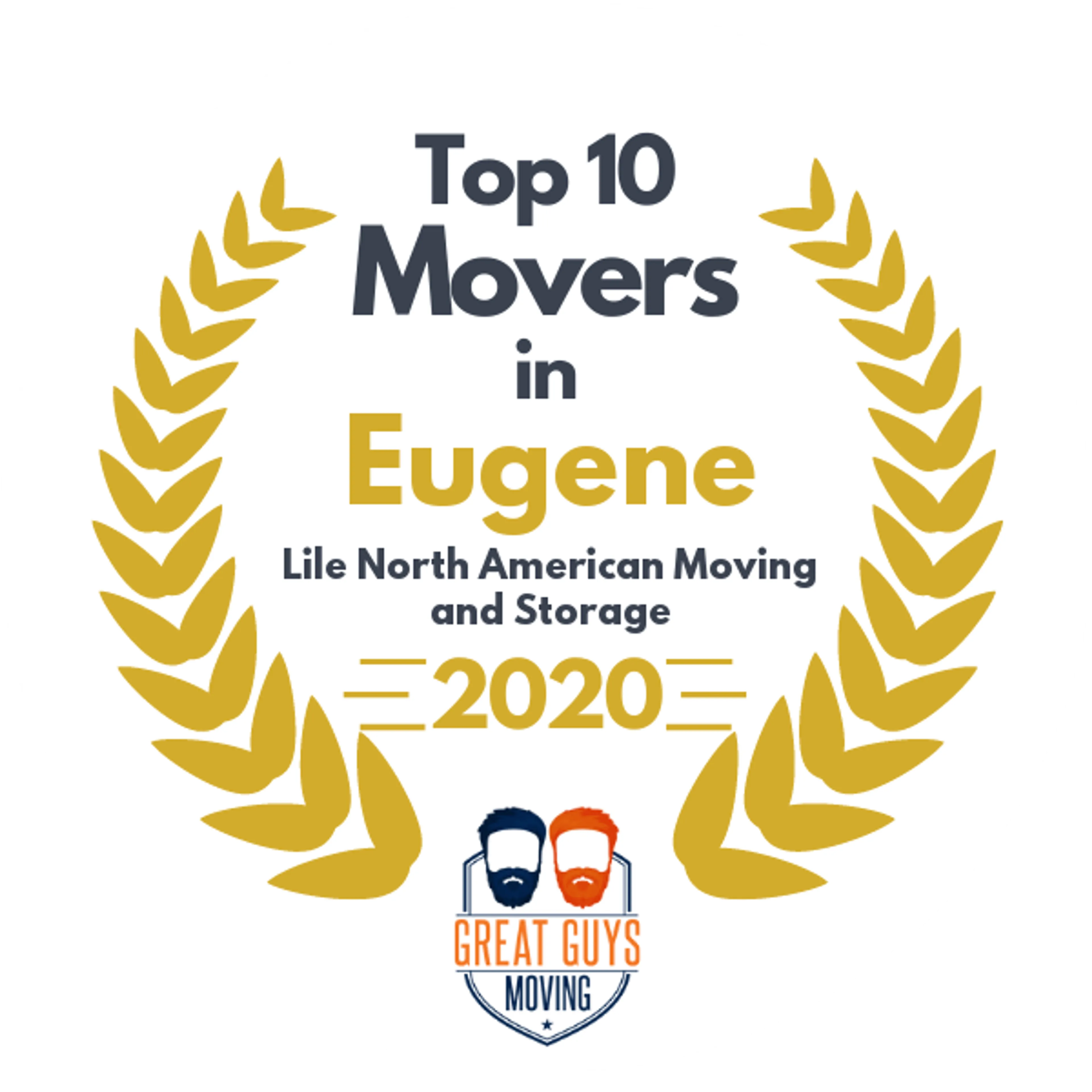 Top 10 Movers in Eugene, OR 2020 award