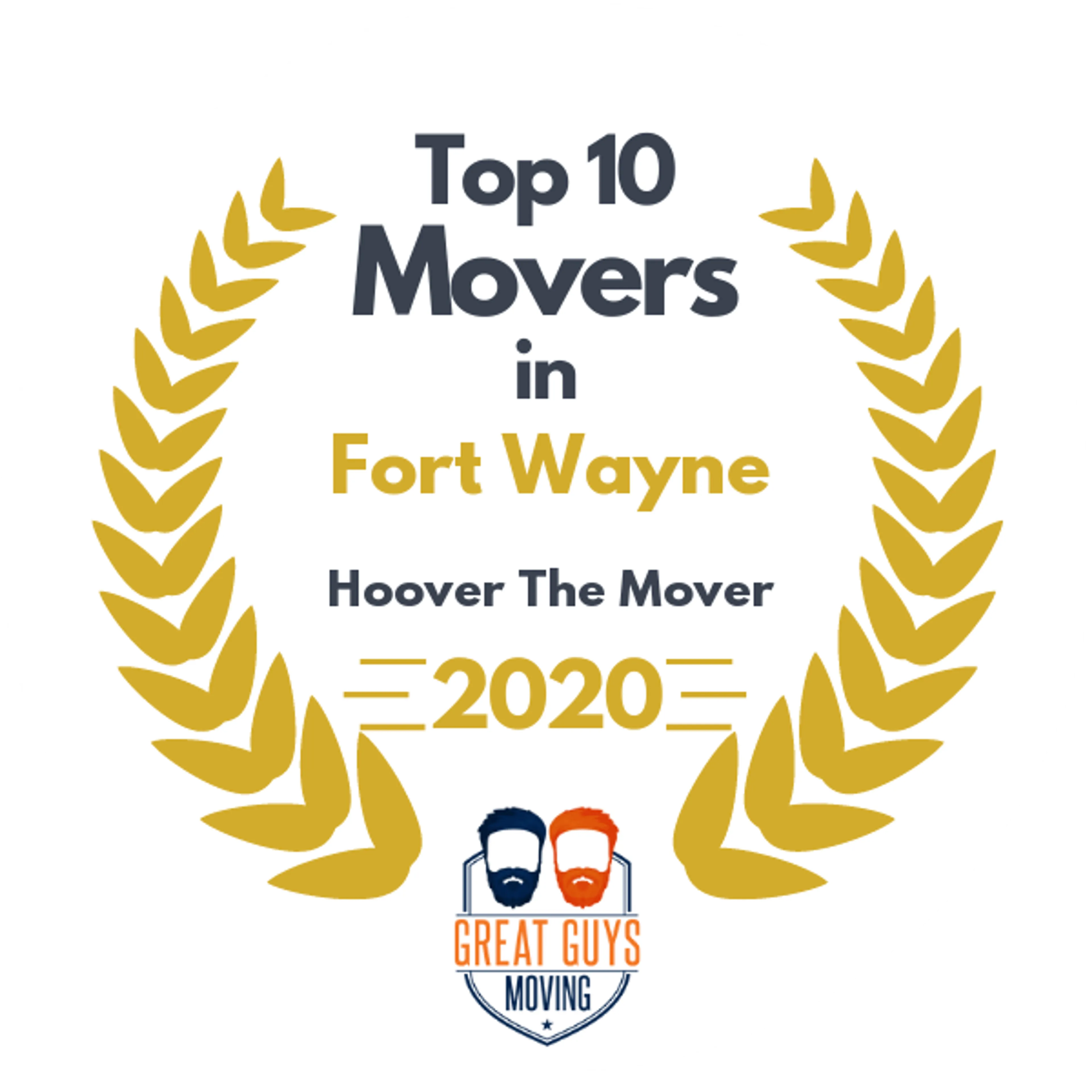 Top 10 Movers in Fort Wayne, IN 2020 award