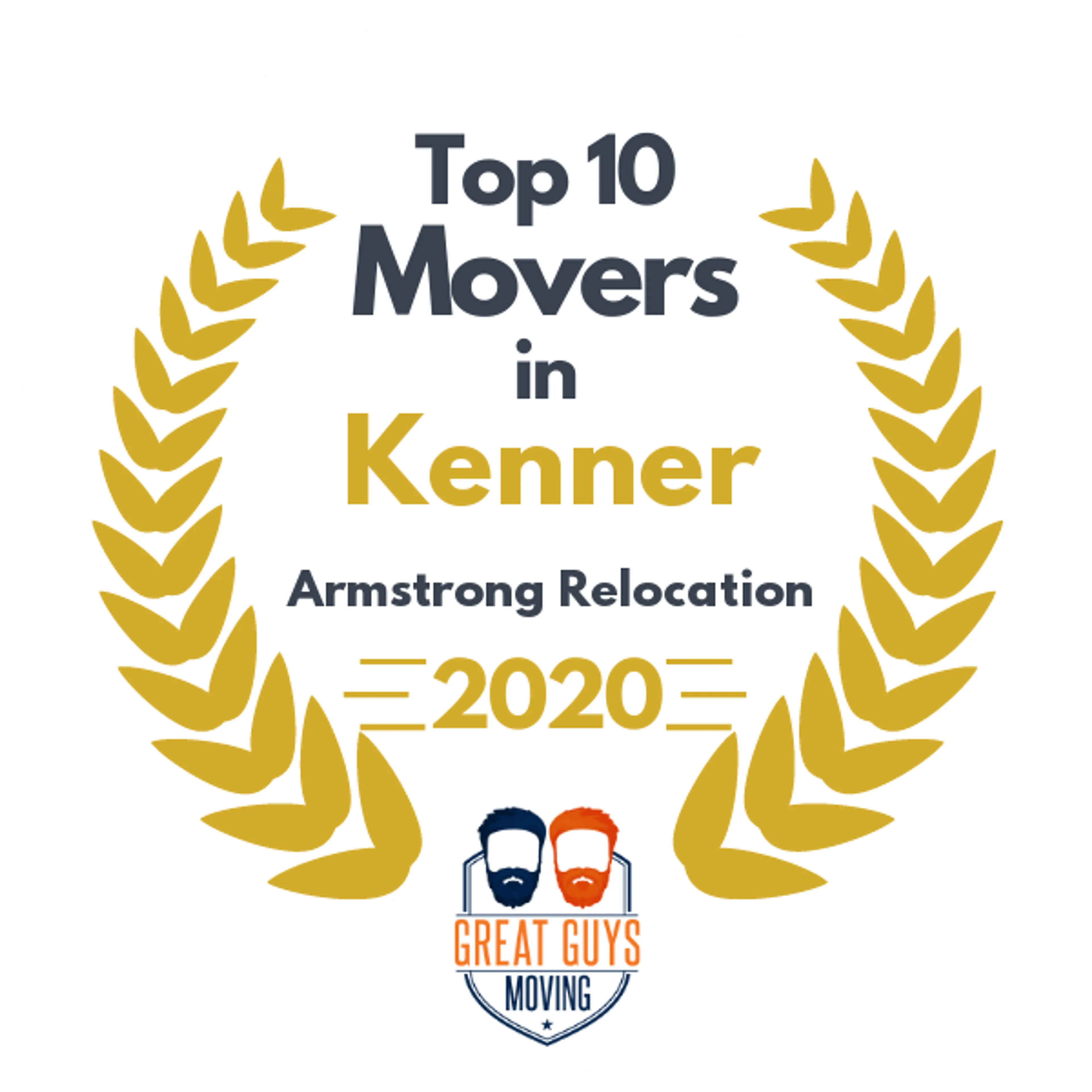 Top 10 Movers in New Orleans, LA 2020 award
