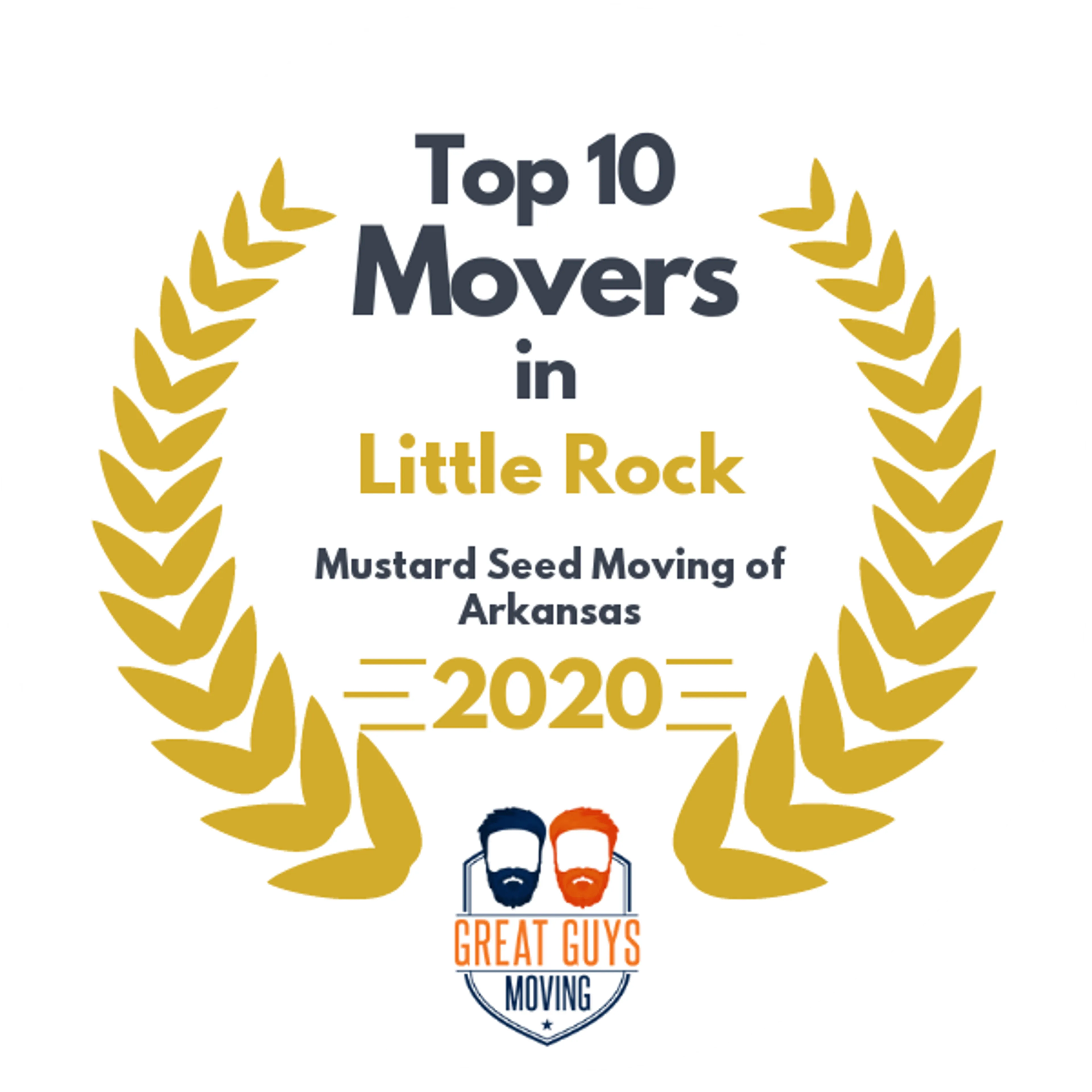 Top 10 Movers in Little Rock, AR 2020 award