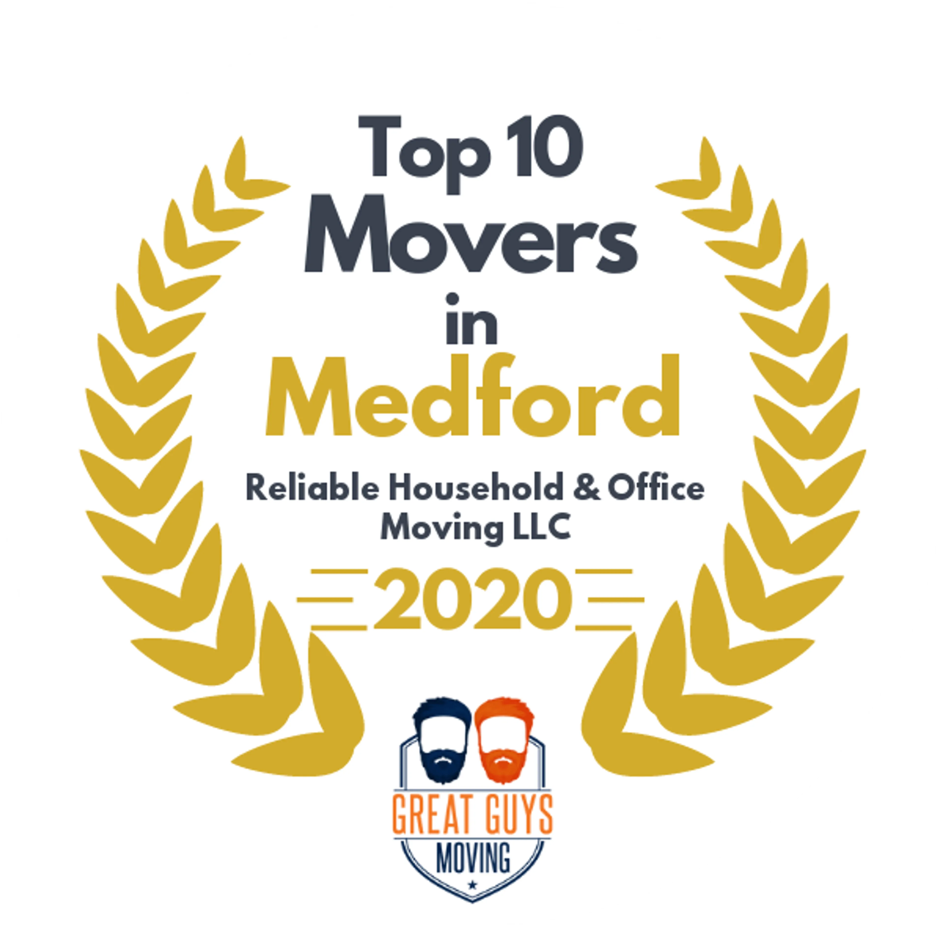 Top 10 Movers in Medford, OR 2020 award