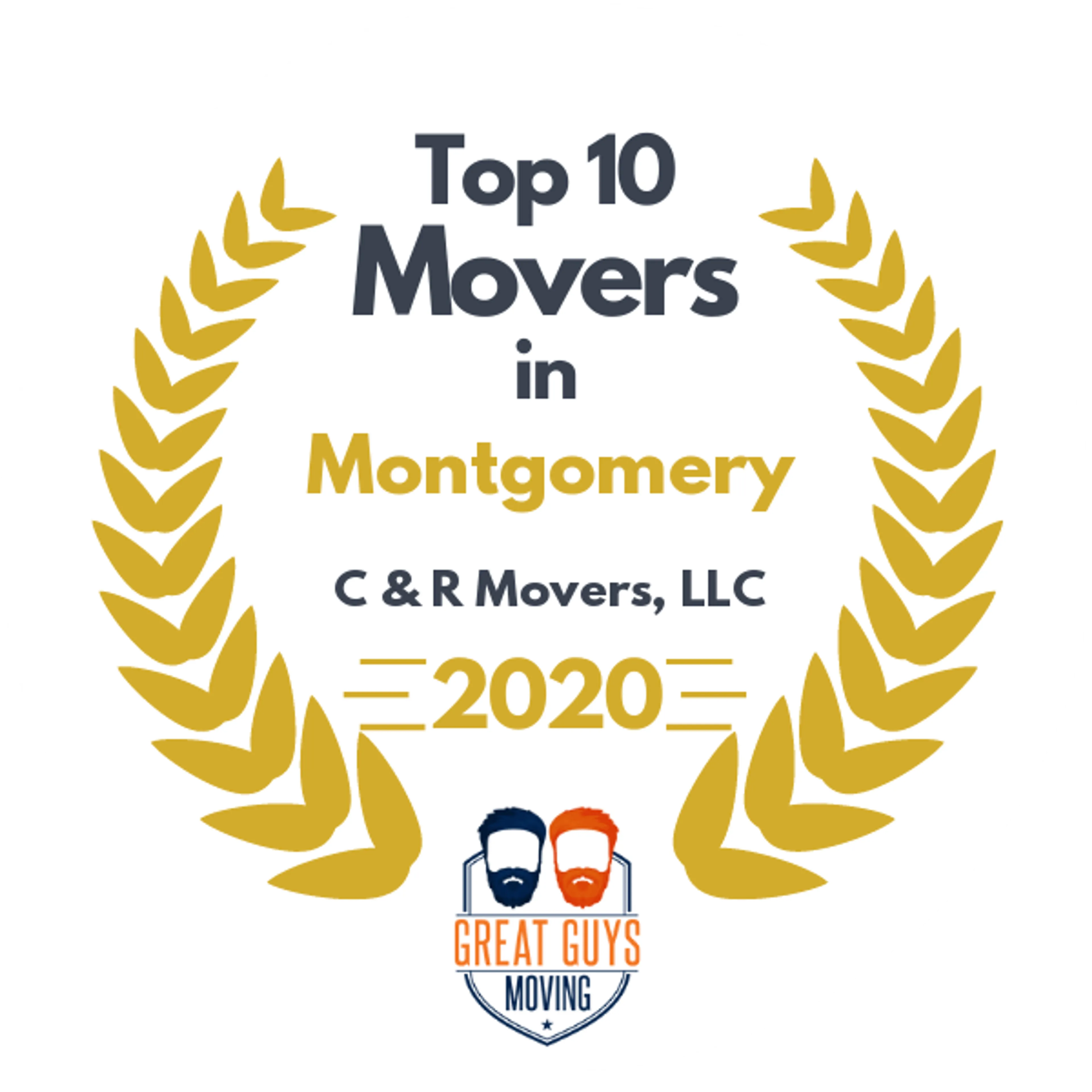 Top 10 Movers in Montgomery, AL 2020 award