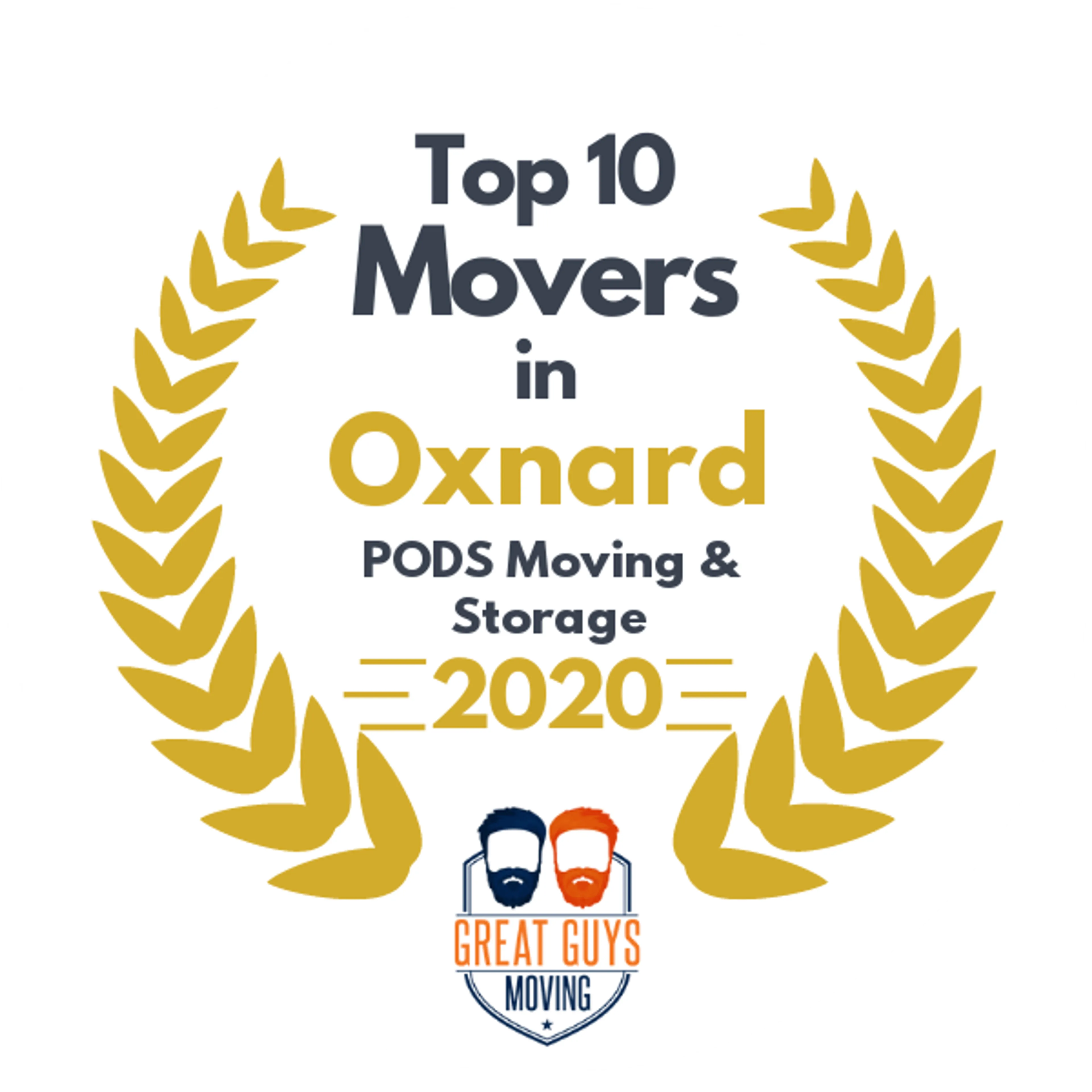 Top 10 Movers in Oxnard, CA 2020 award