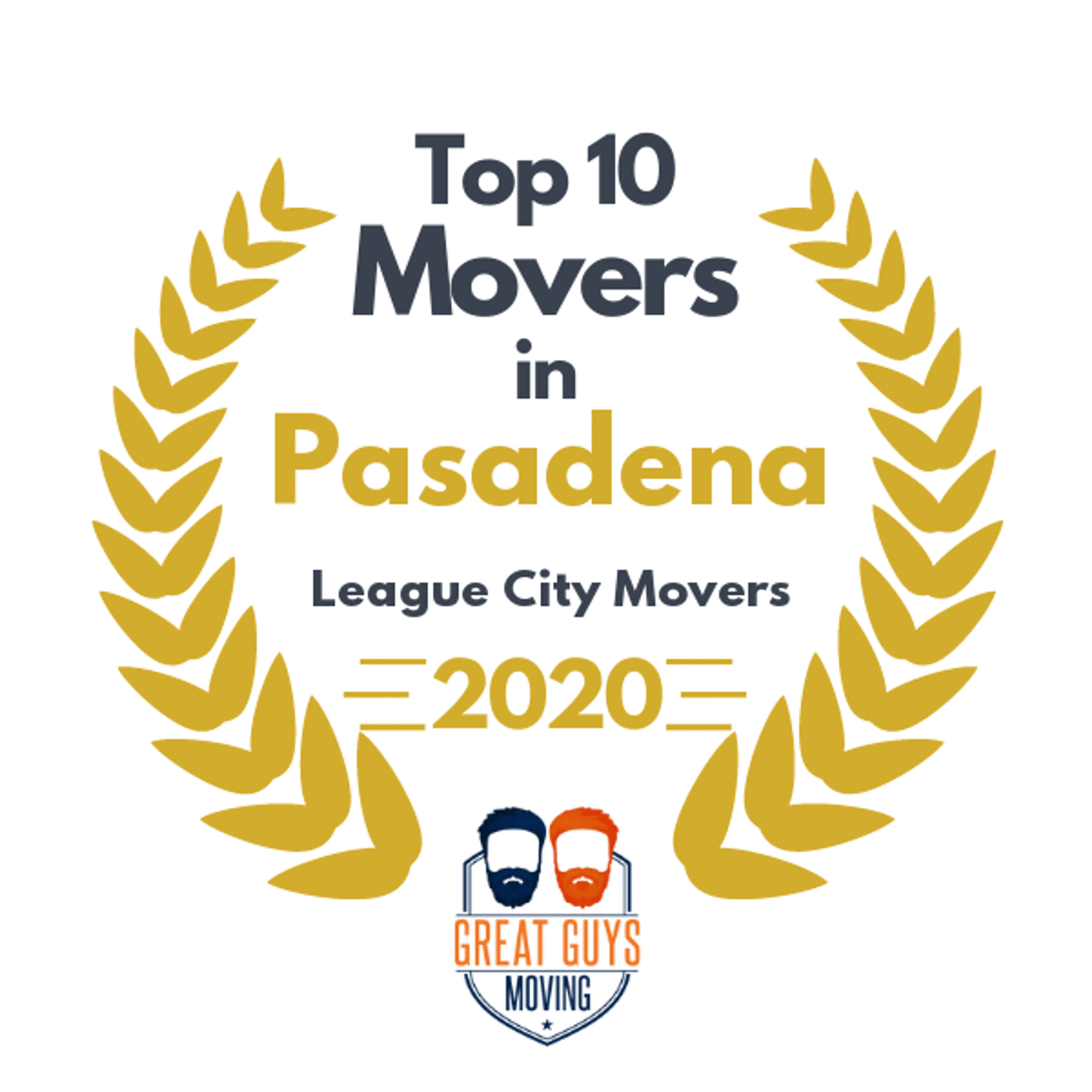 Top 10 Movers in Pasadena, TX 2020 award