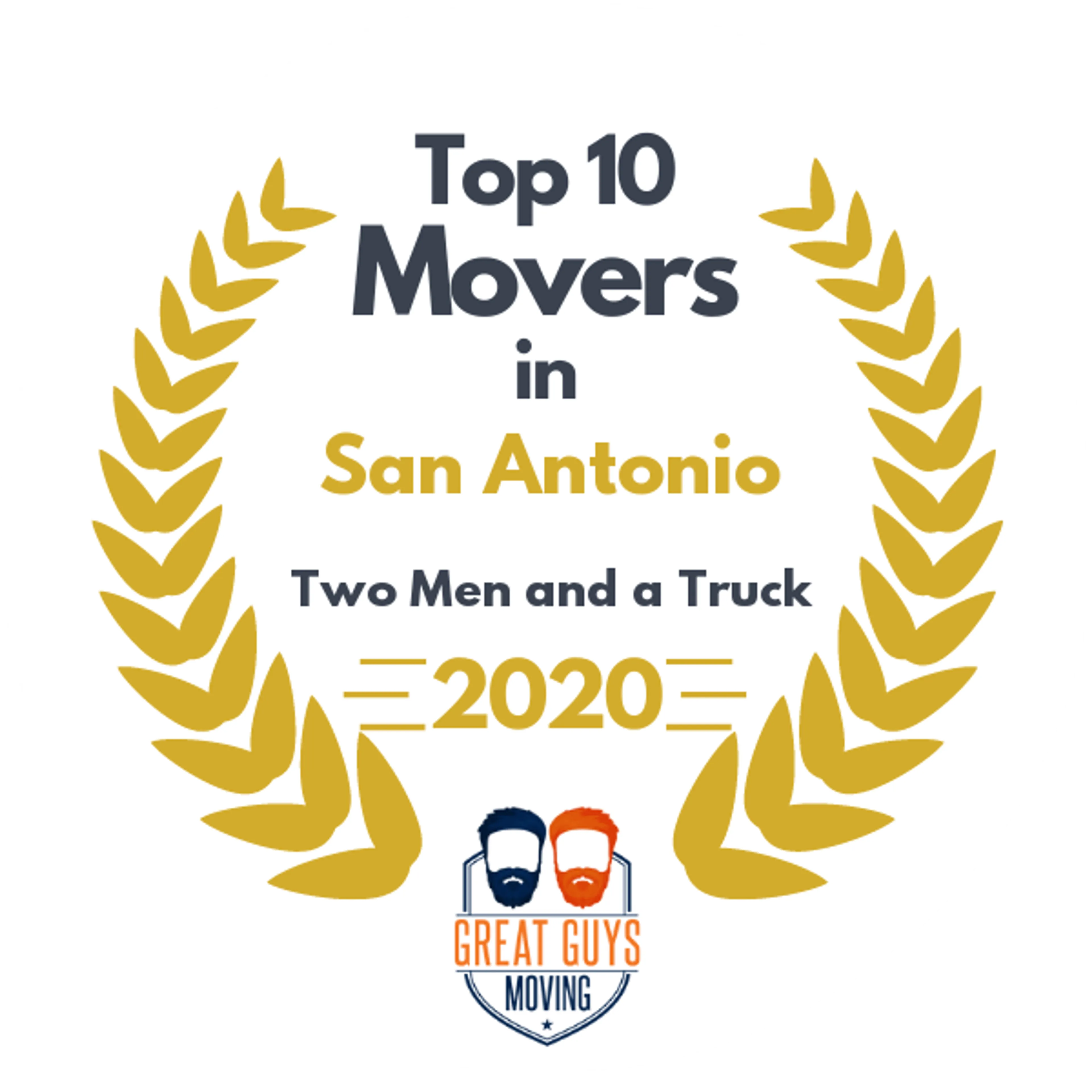 Top 10 Movers in San Antonio, TX 2020 award