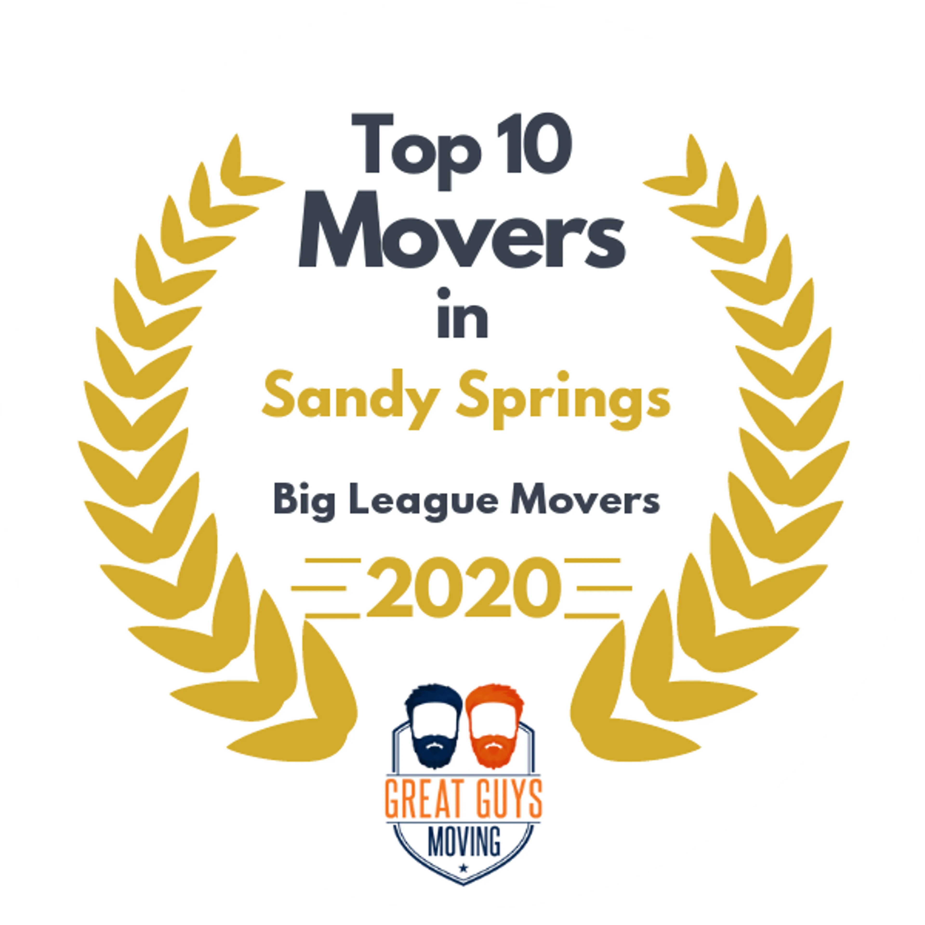 Top 10 Movers in Atlanta, GA 2020 award