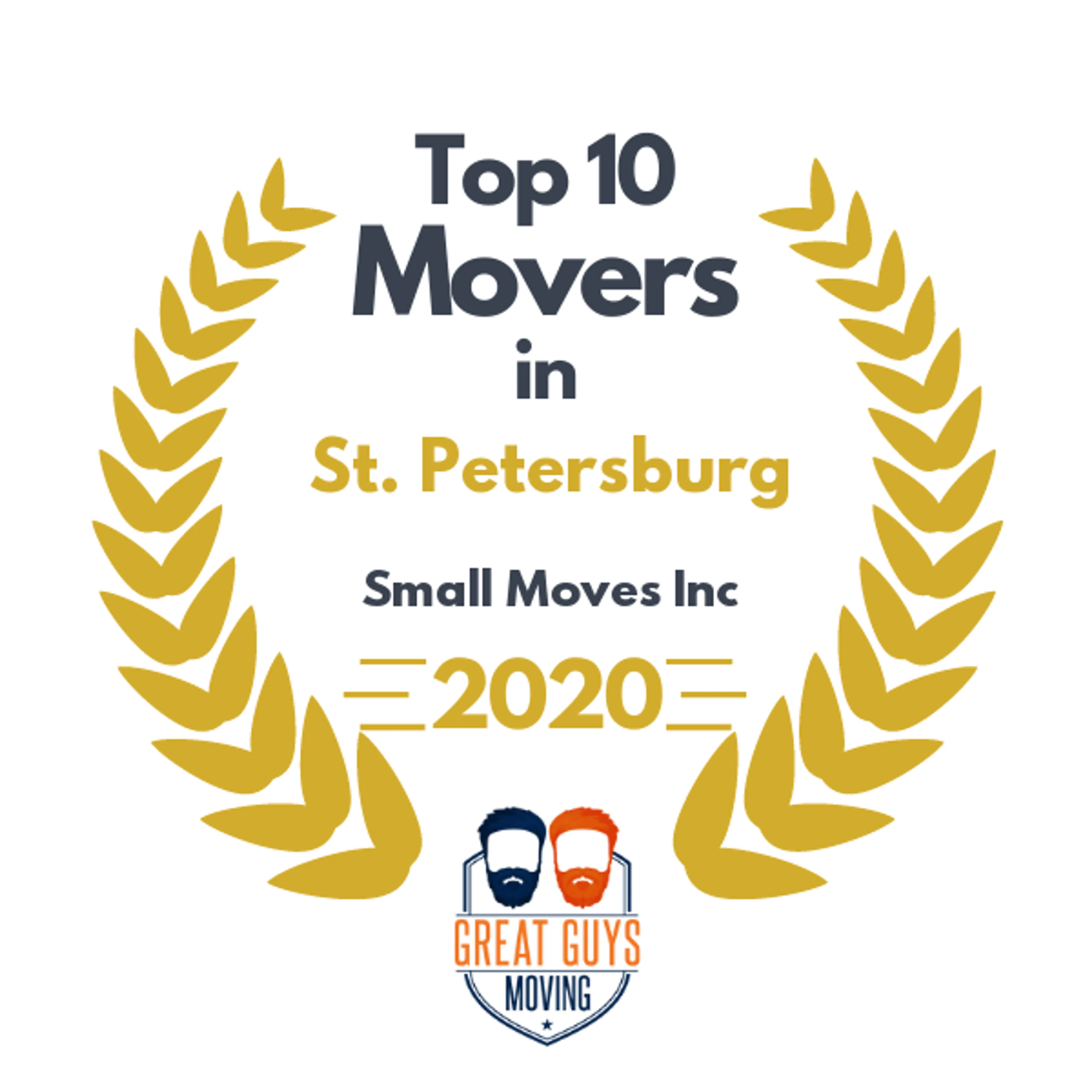 Top 10 Movers in St. Petersburg, FL 2020 award