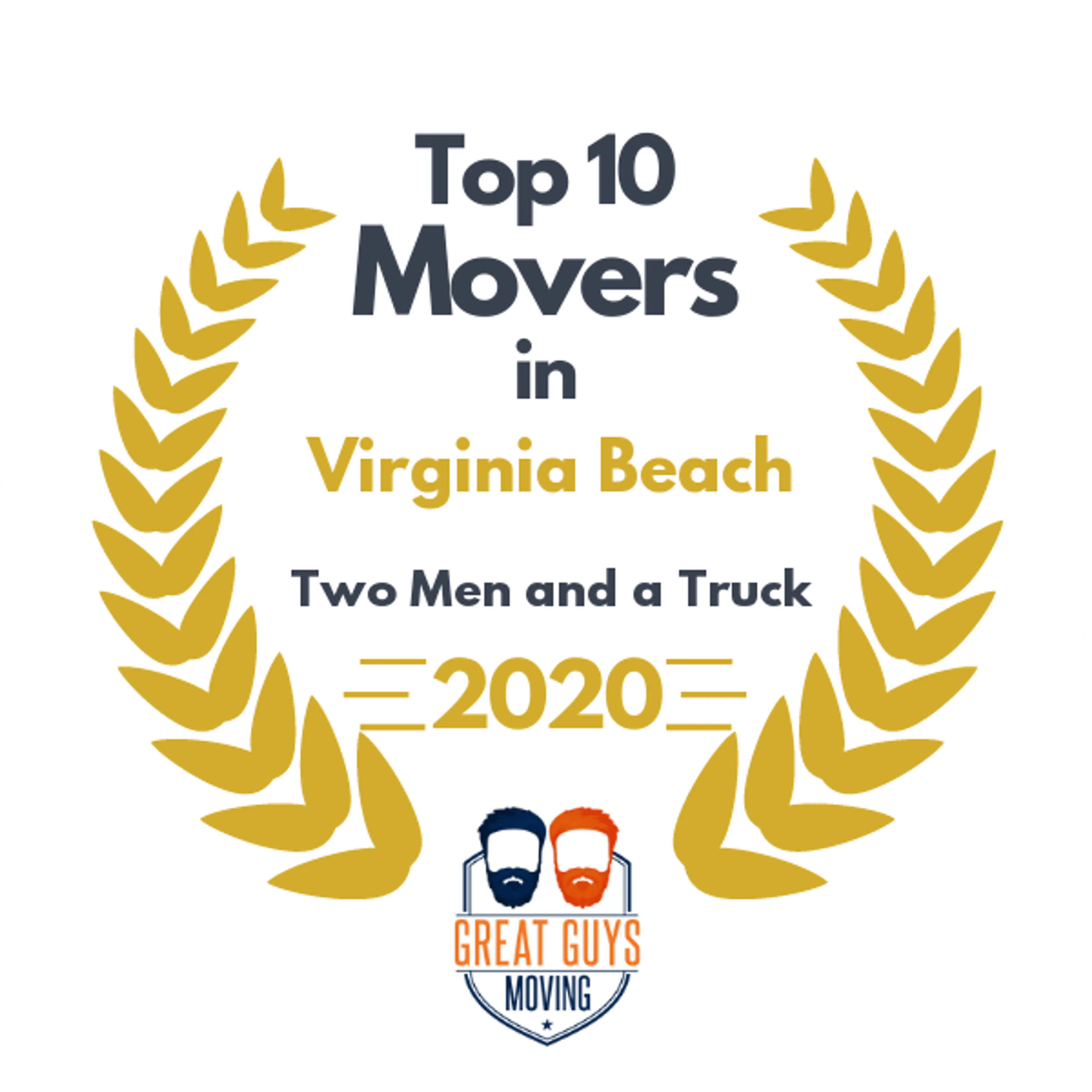 Top 10 Movers in Virginia Beach, VA 2020 award