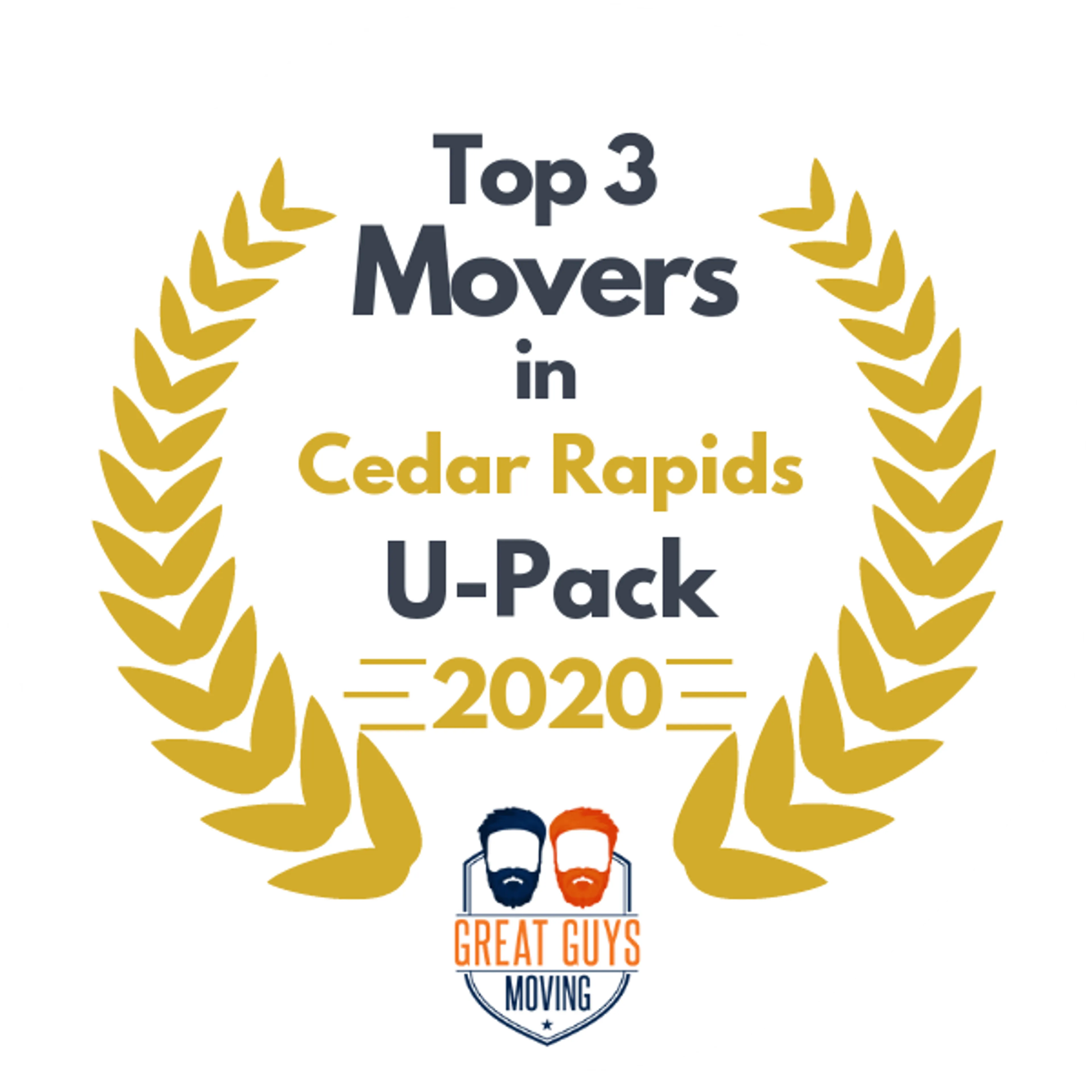 Top 3 Movers in Cedar Rapids, IA 2020 award