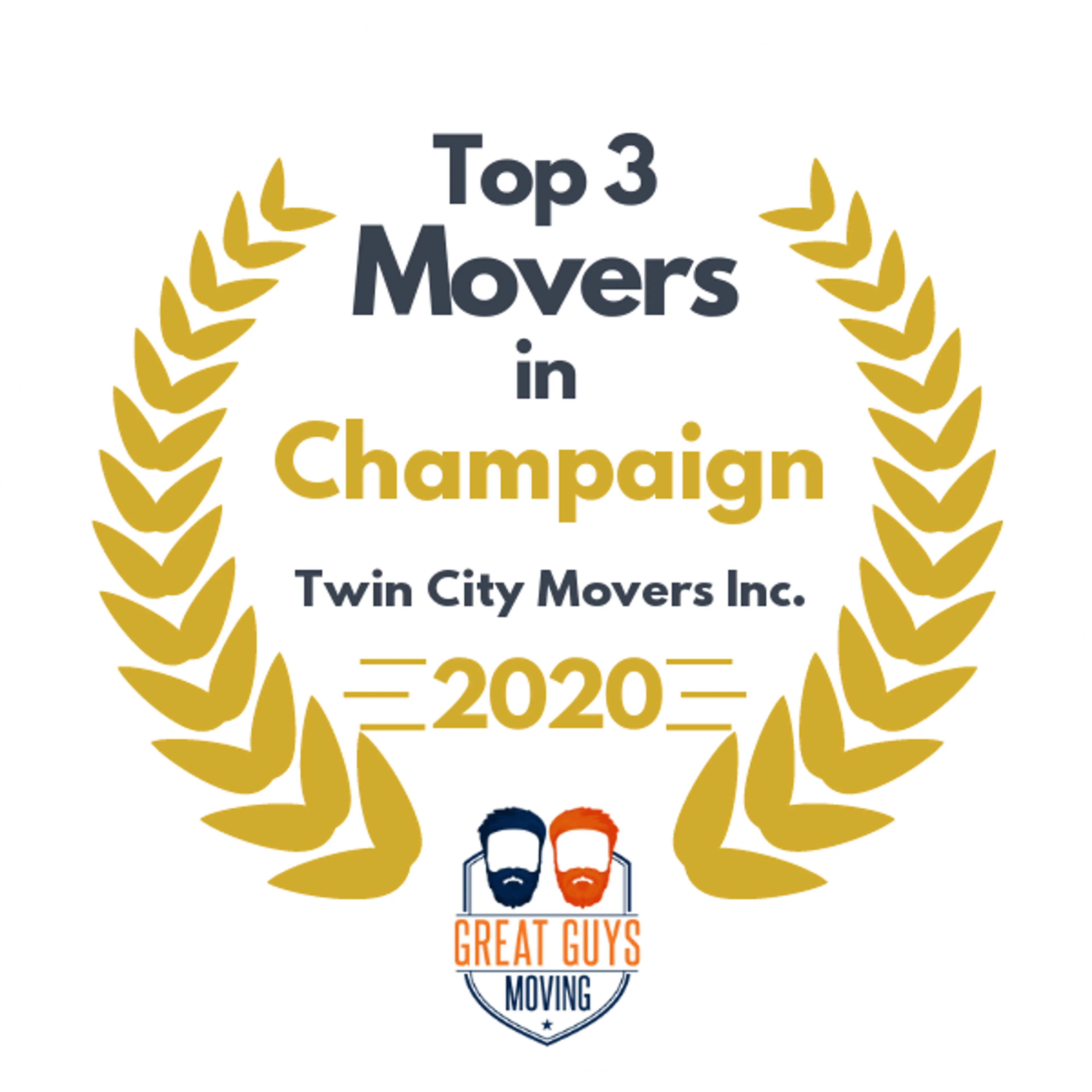 Top 3 Movers in Champaign, IL 2020 award