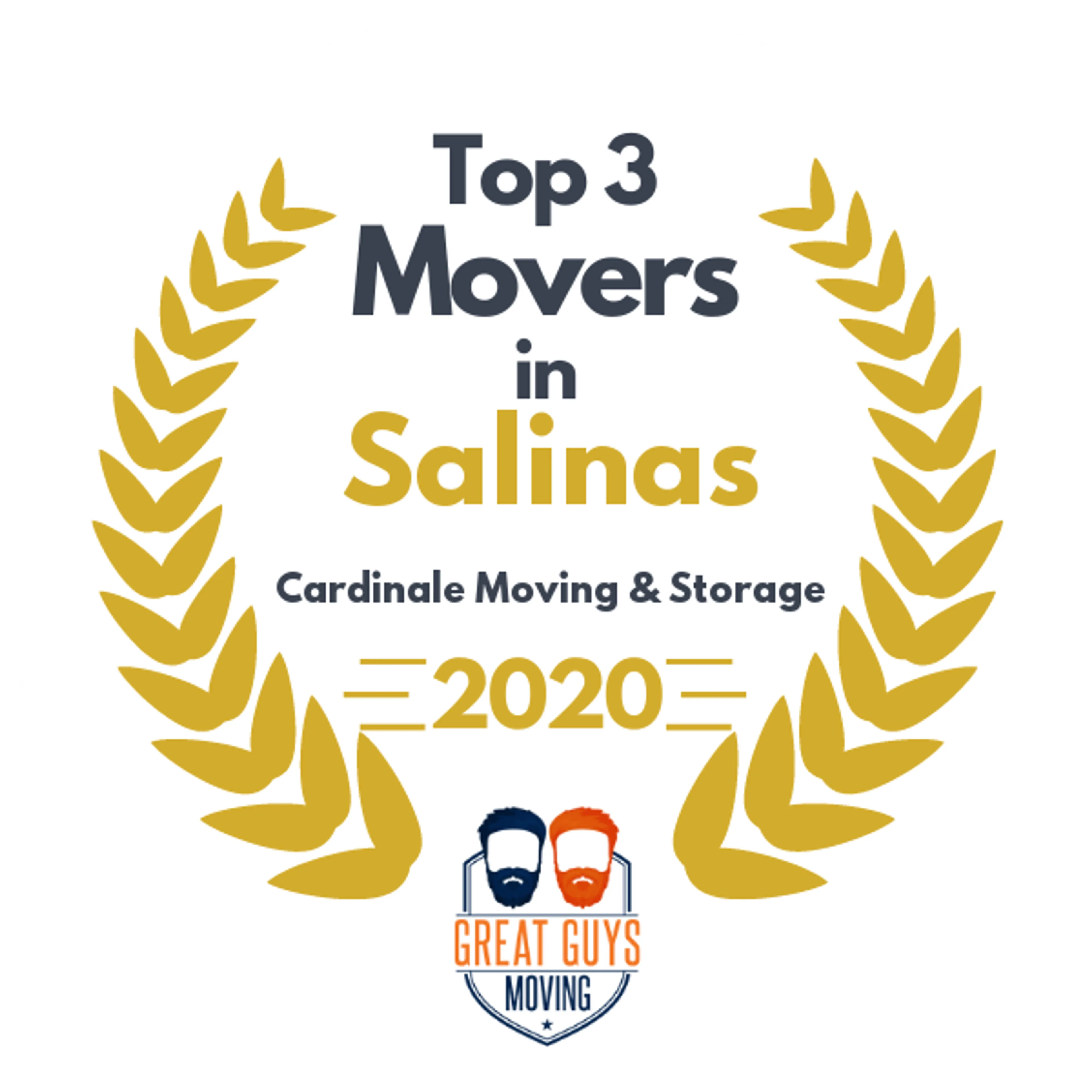 Top 3 Movers in Salinas, CA 2020 award