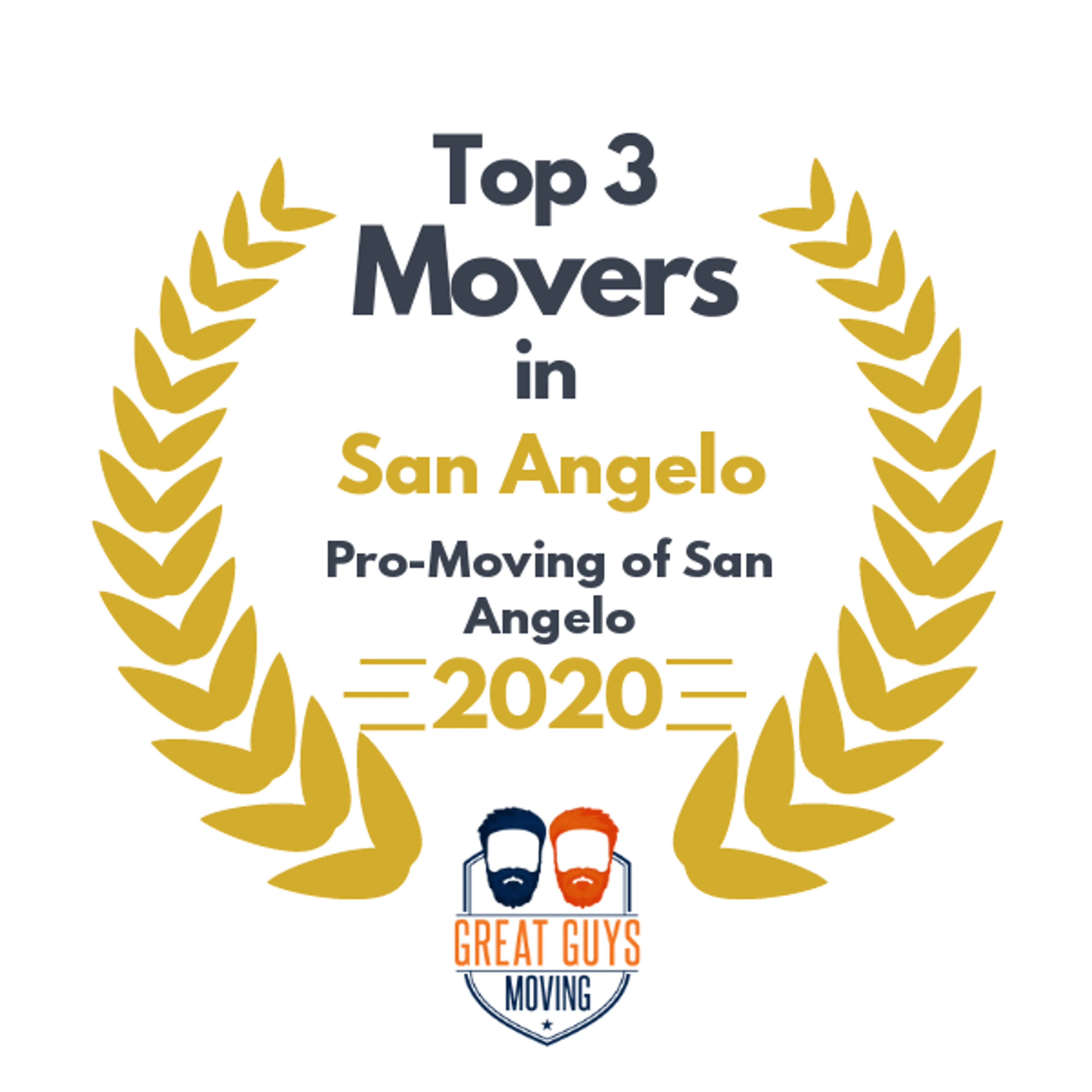 Top 3 Movers in San Angelo, TX 2020 award