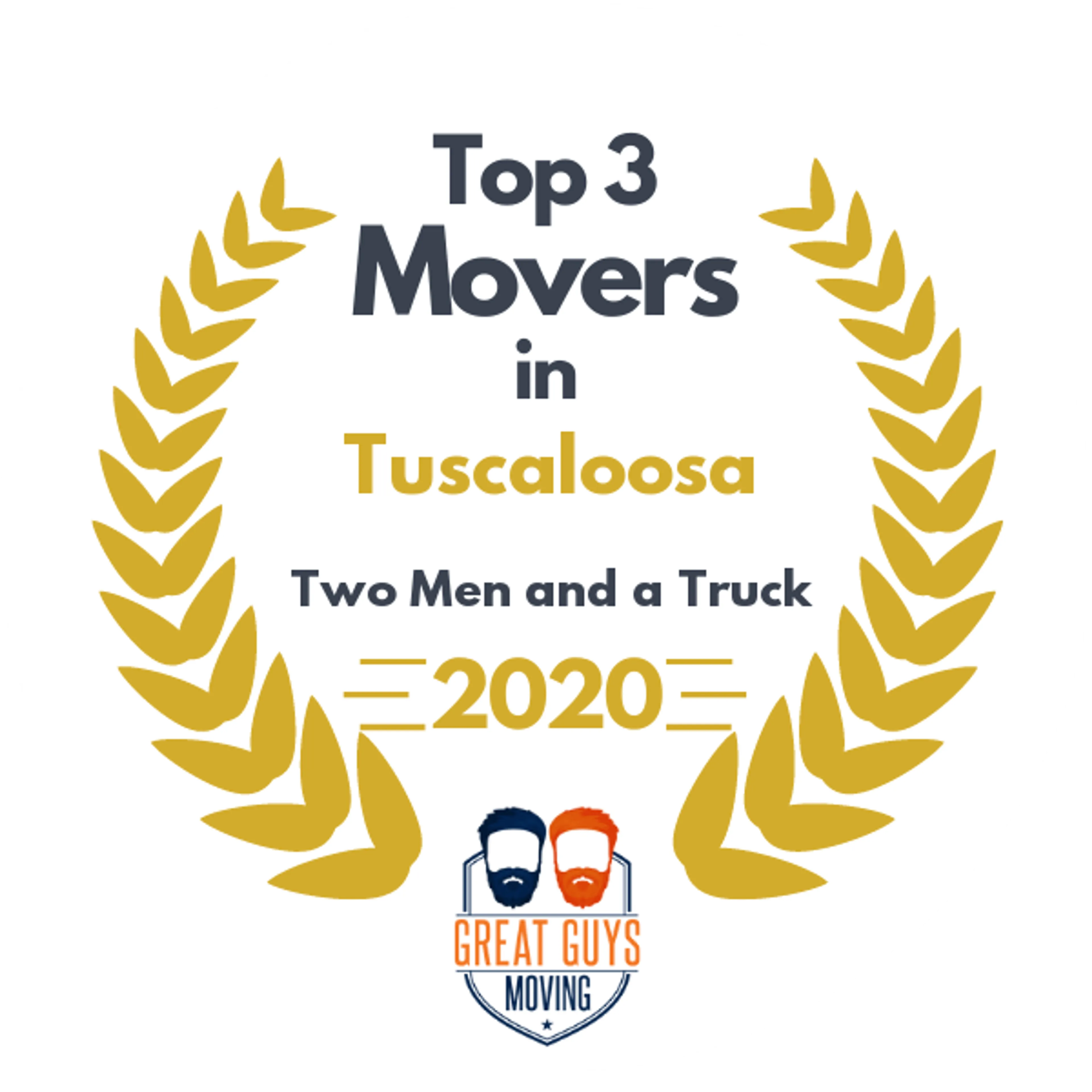 Top 3 Movers in Tuscaloosa, AL 2020 award