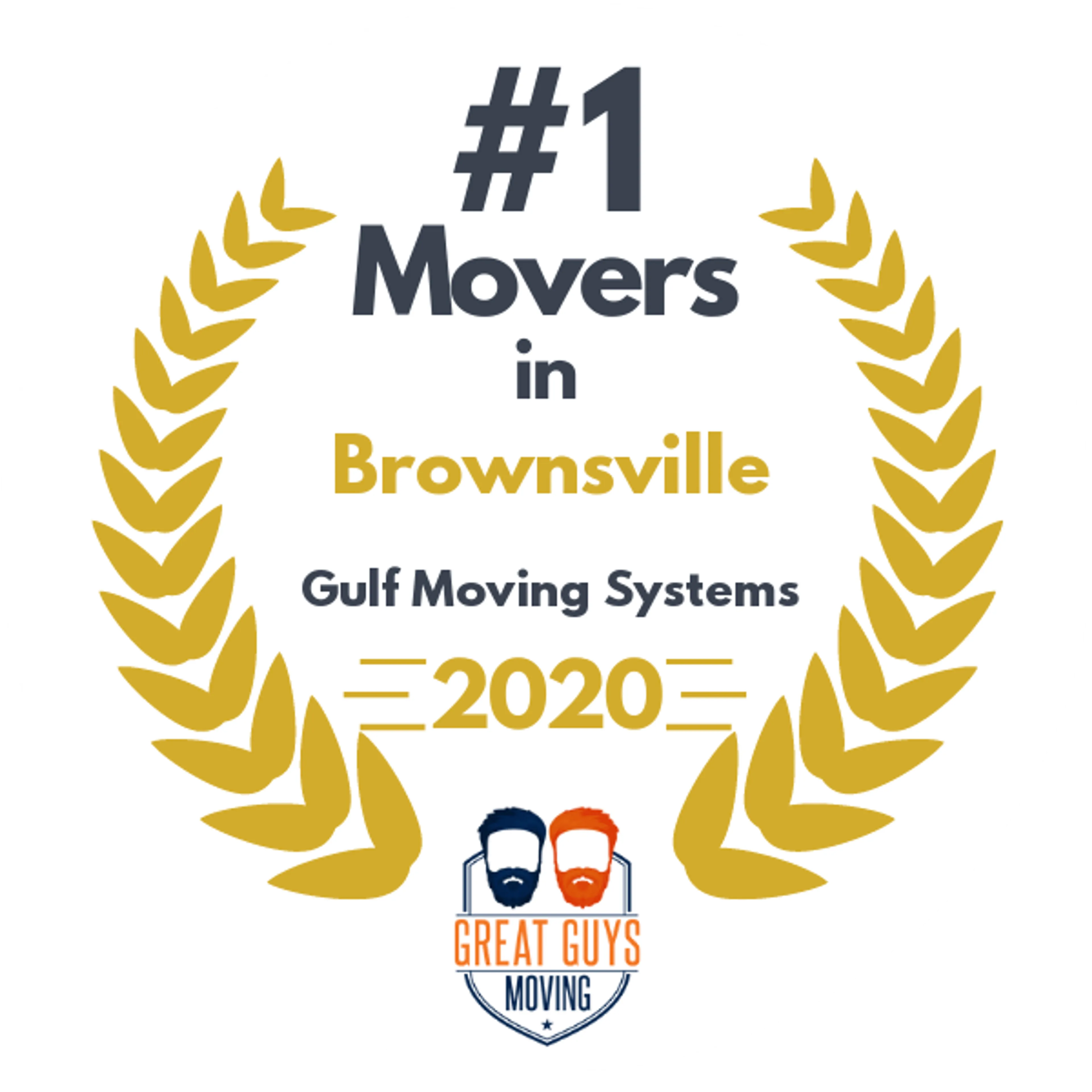 #1 Ranked Movers in Brownsville, TX 2020 award