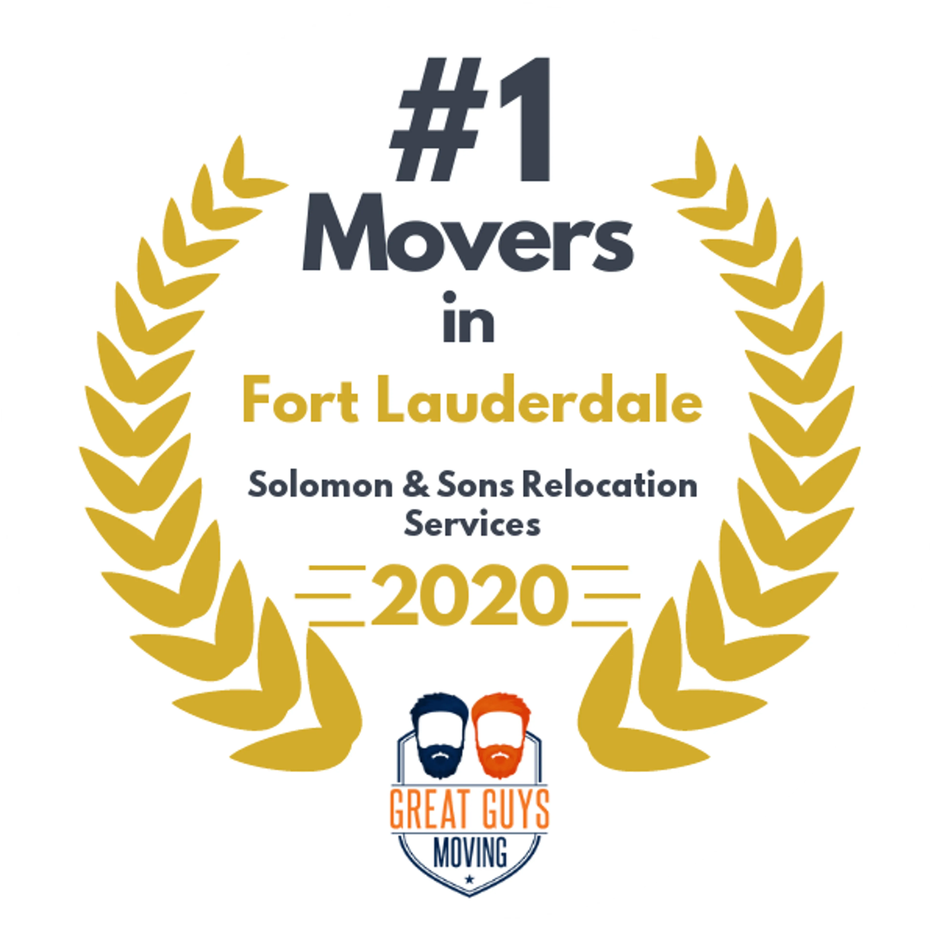 #1 Ranked Movers in Miami, FL 2020 award
