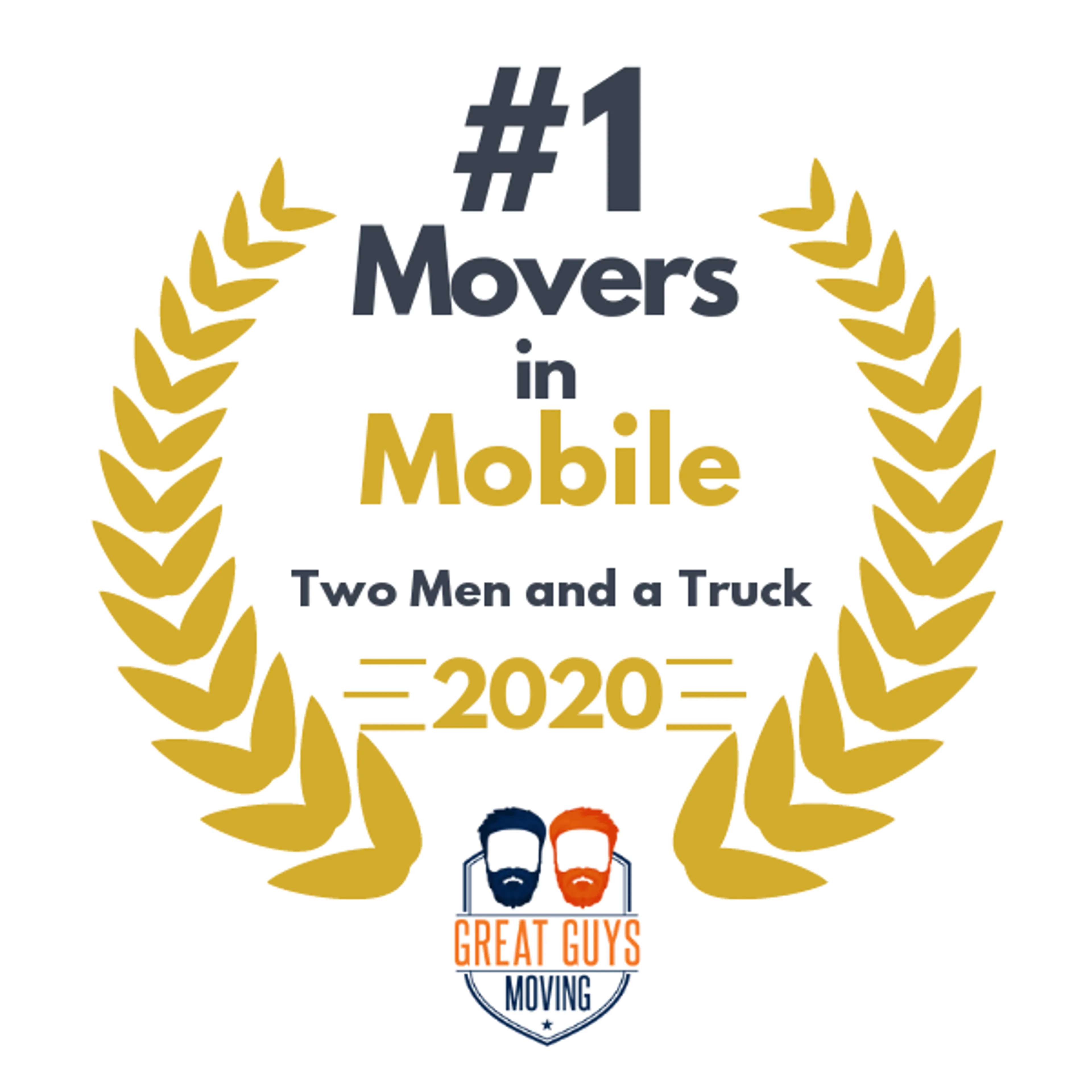 #1 Ranked Movers in Mobile, AL 2020 award
