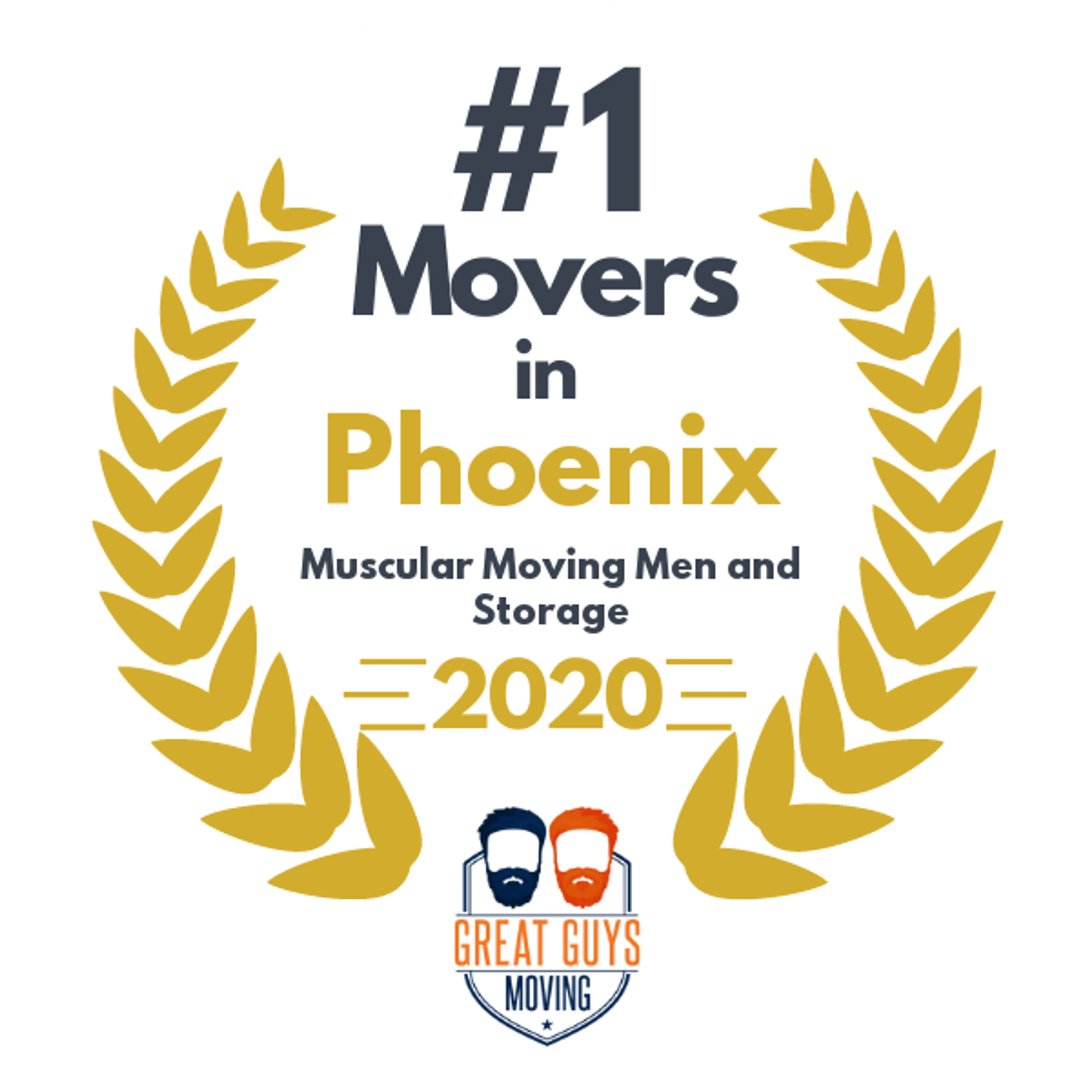 #1 Ranked Movers in Phoenix, AZ 2020 award