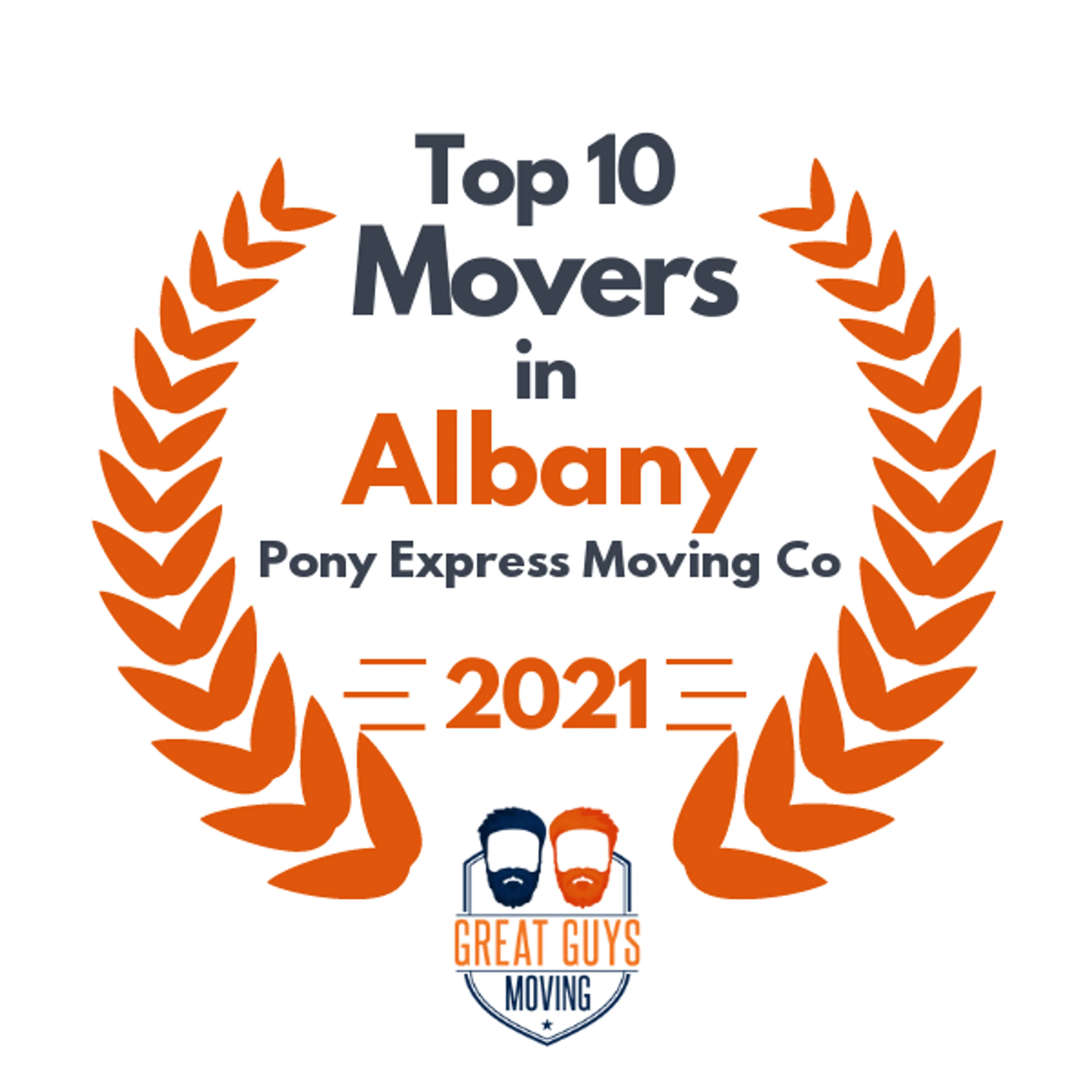 Top 10 Movers in Albany, NY 2021 award