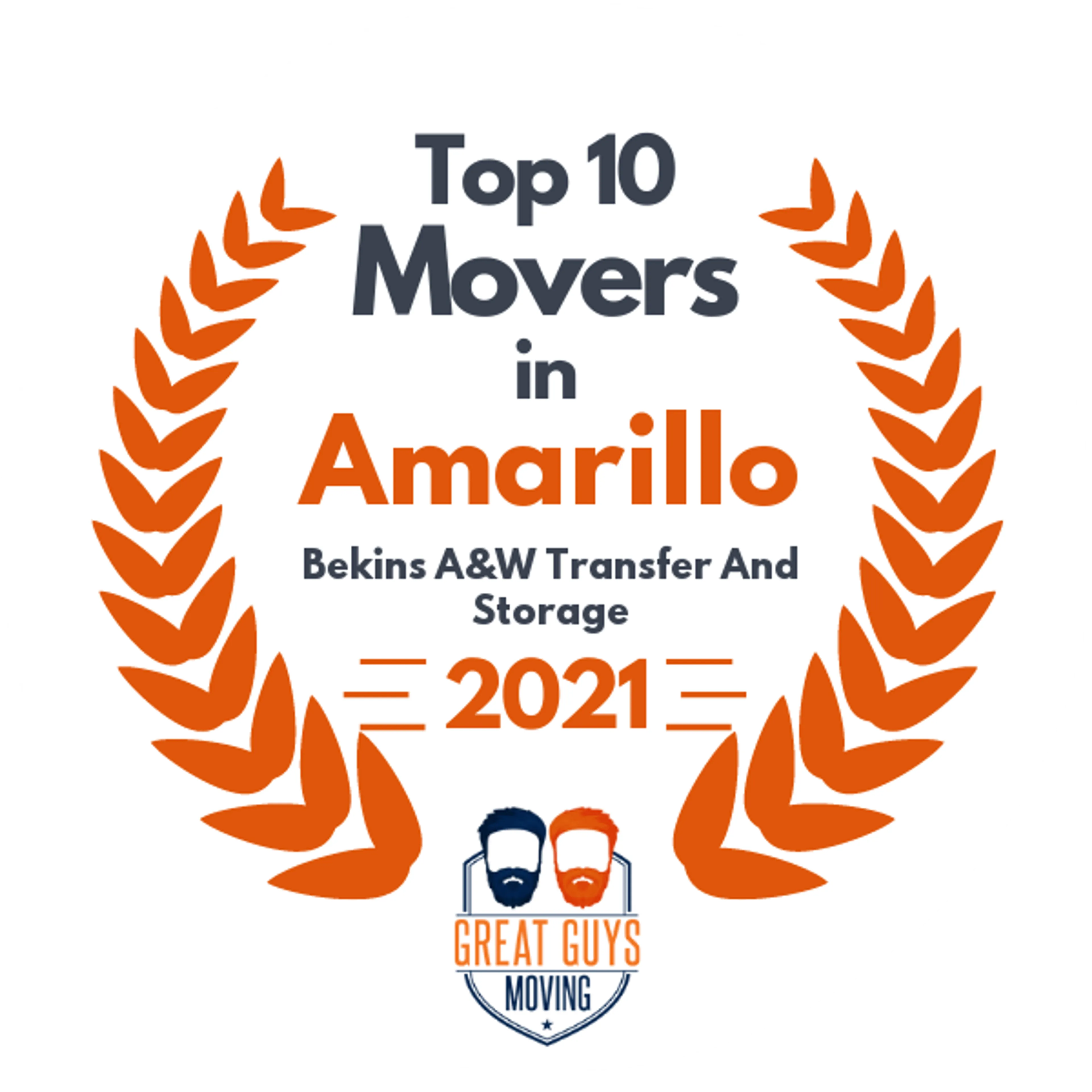Top 10 Movers in Amarillo, TX 2021 award