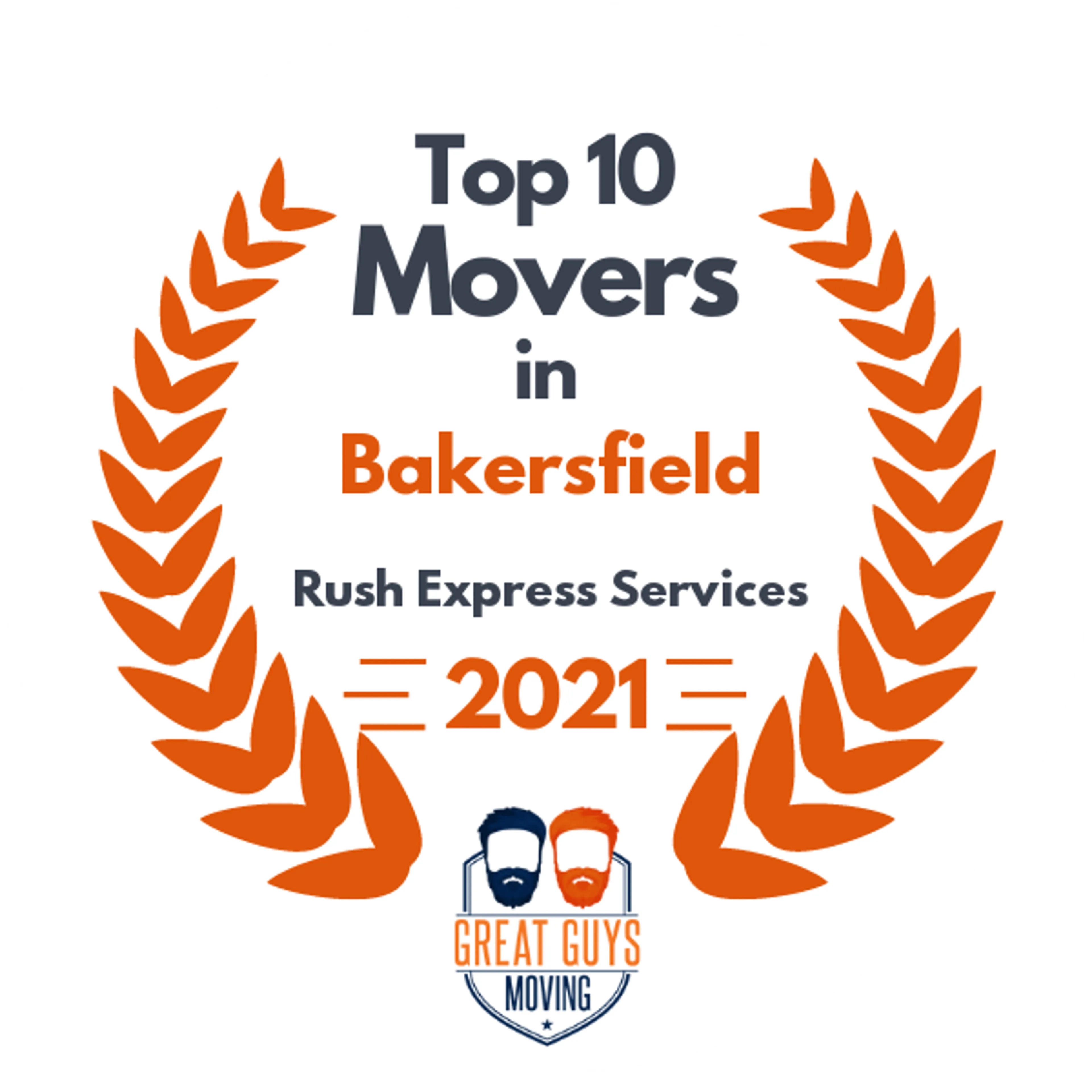 Top 10 Movers in Bakersfield, CA 2021 award