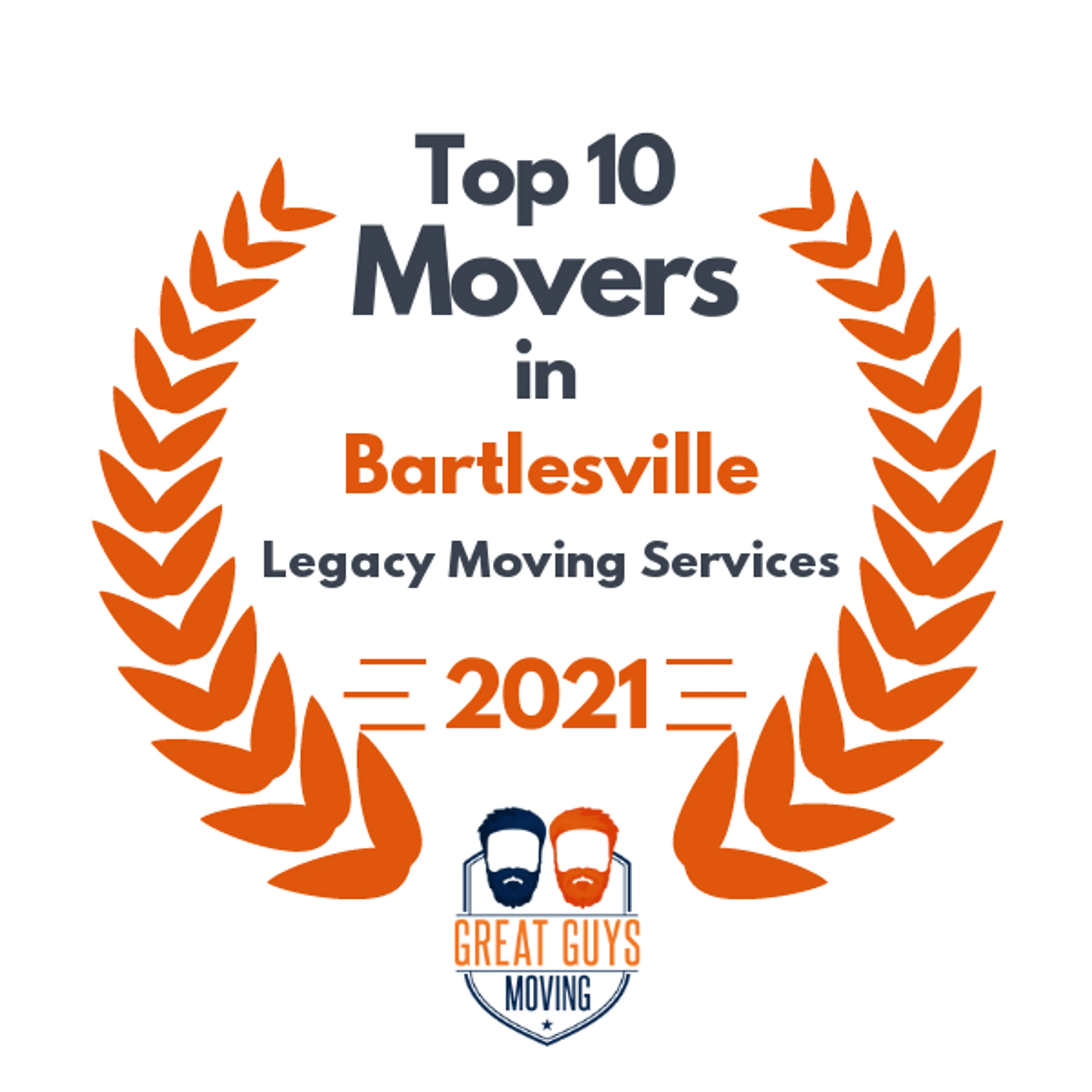 Top 10 Movers in Bartlesville, OK 2021 award