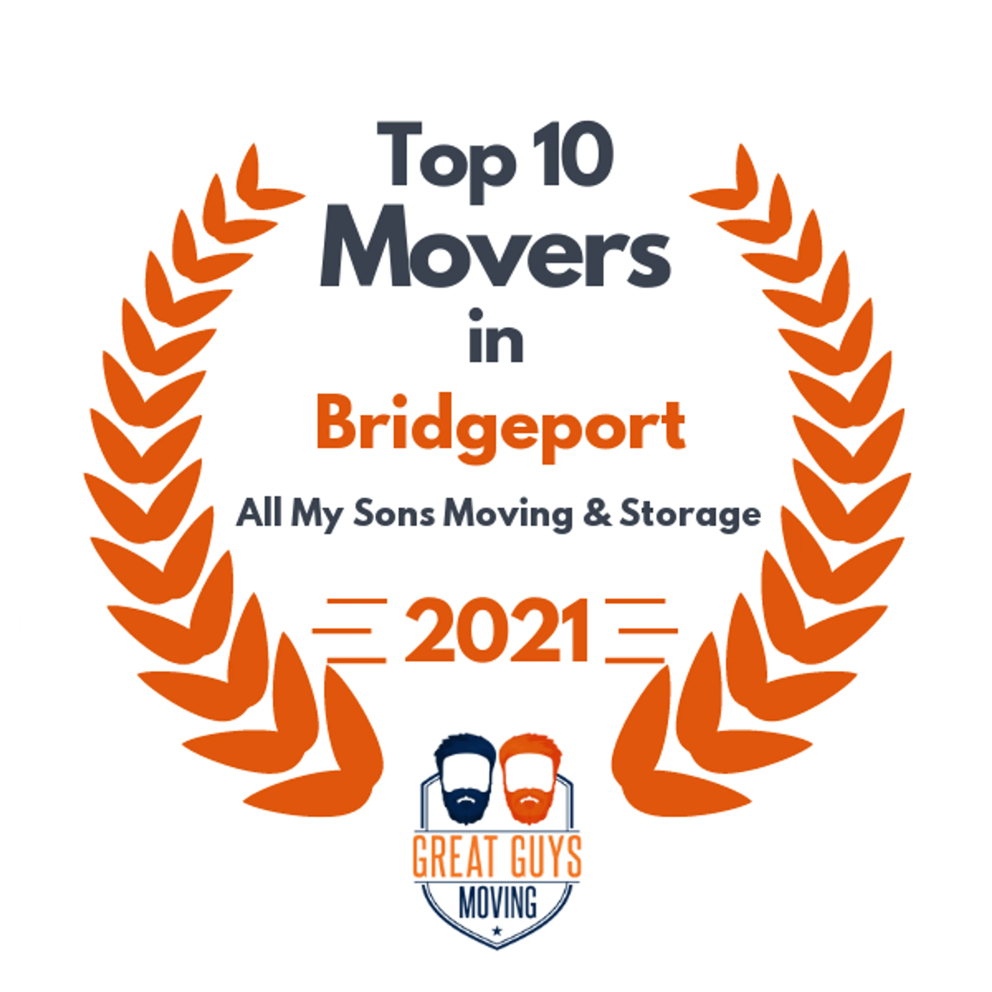 Top 10 Movers in Bridgeport, CT 2021 award