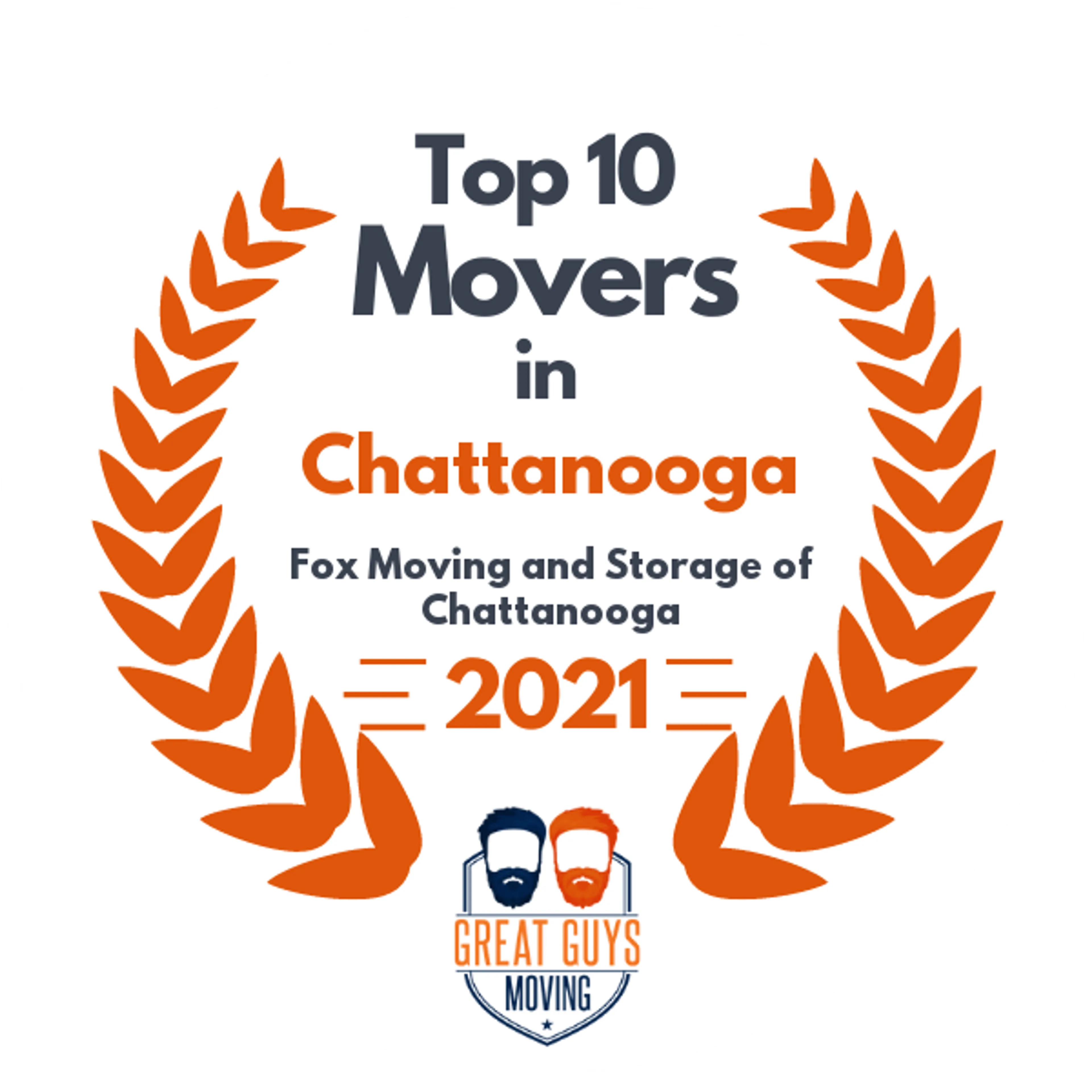 Top 10 Movers in Chattanooga, TN 2021 award