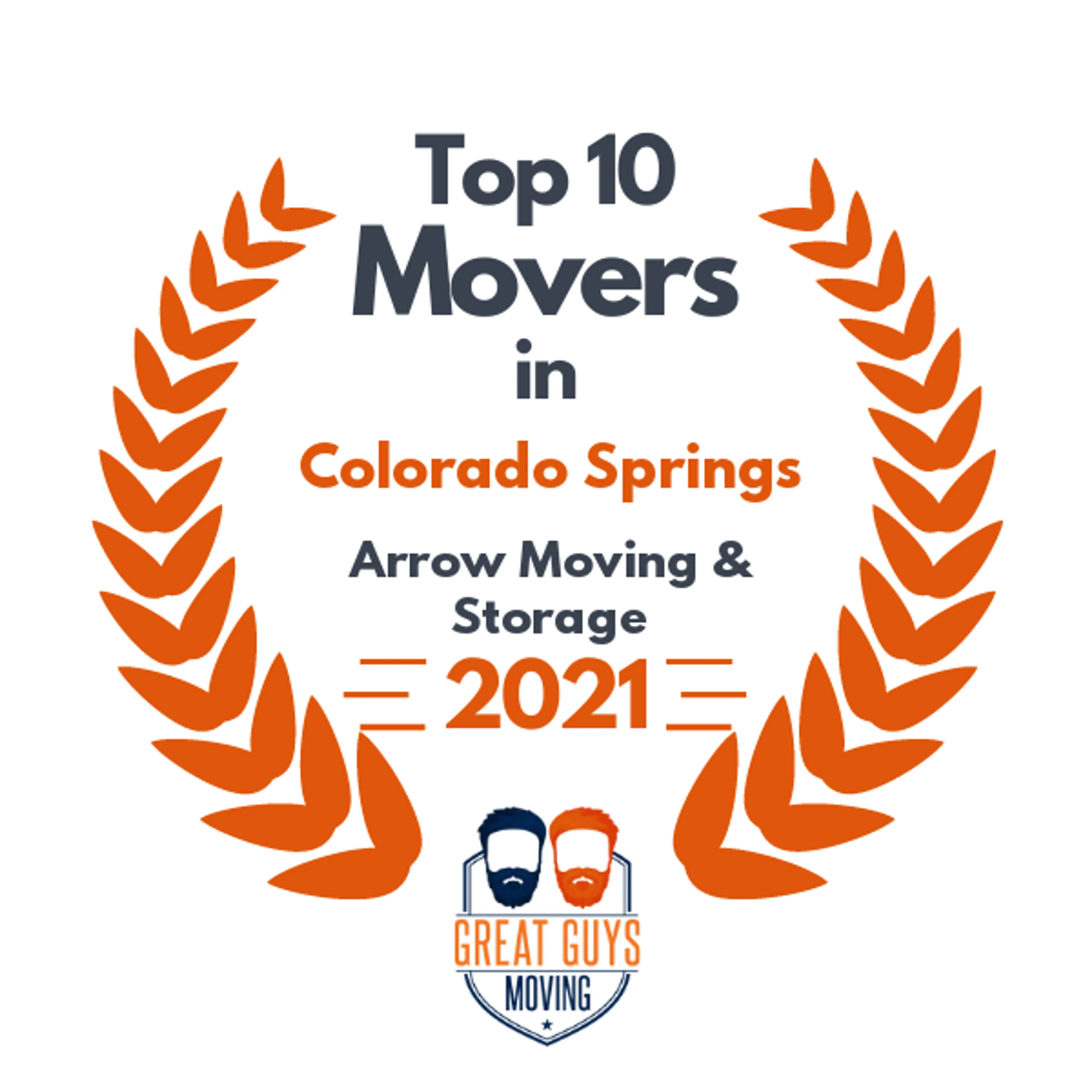 Top 10 Movers in Colorado Springs, CO 2021 award