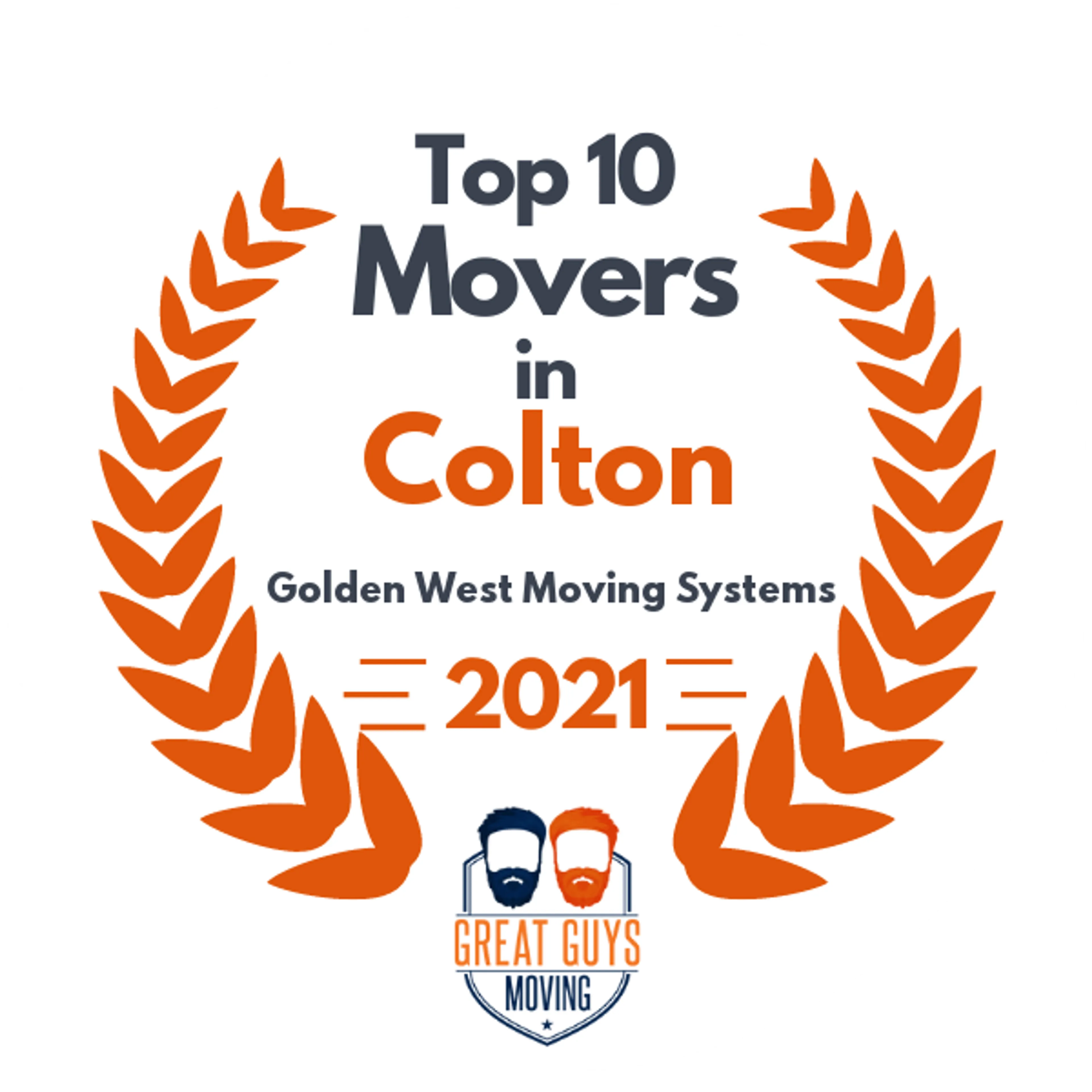 Top 10 Movers in Riverside, CA 2021 award