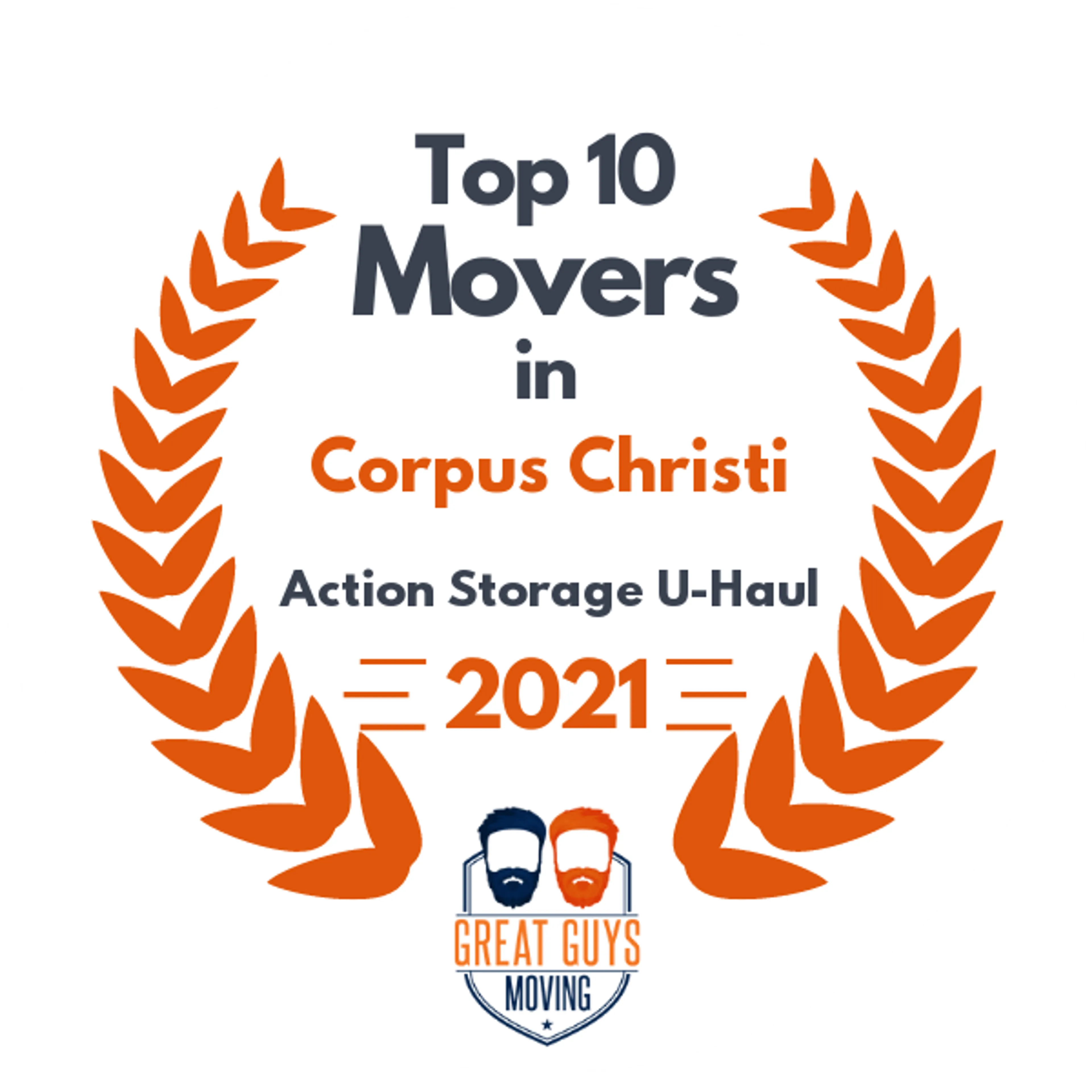 Top 10 Movers in Corpus Christi, TX 2021 award