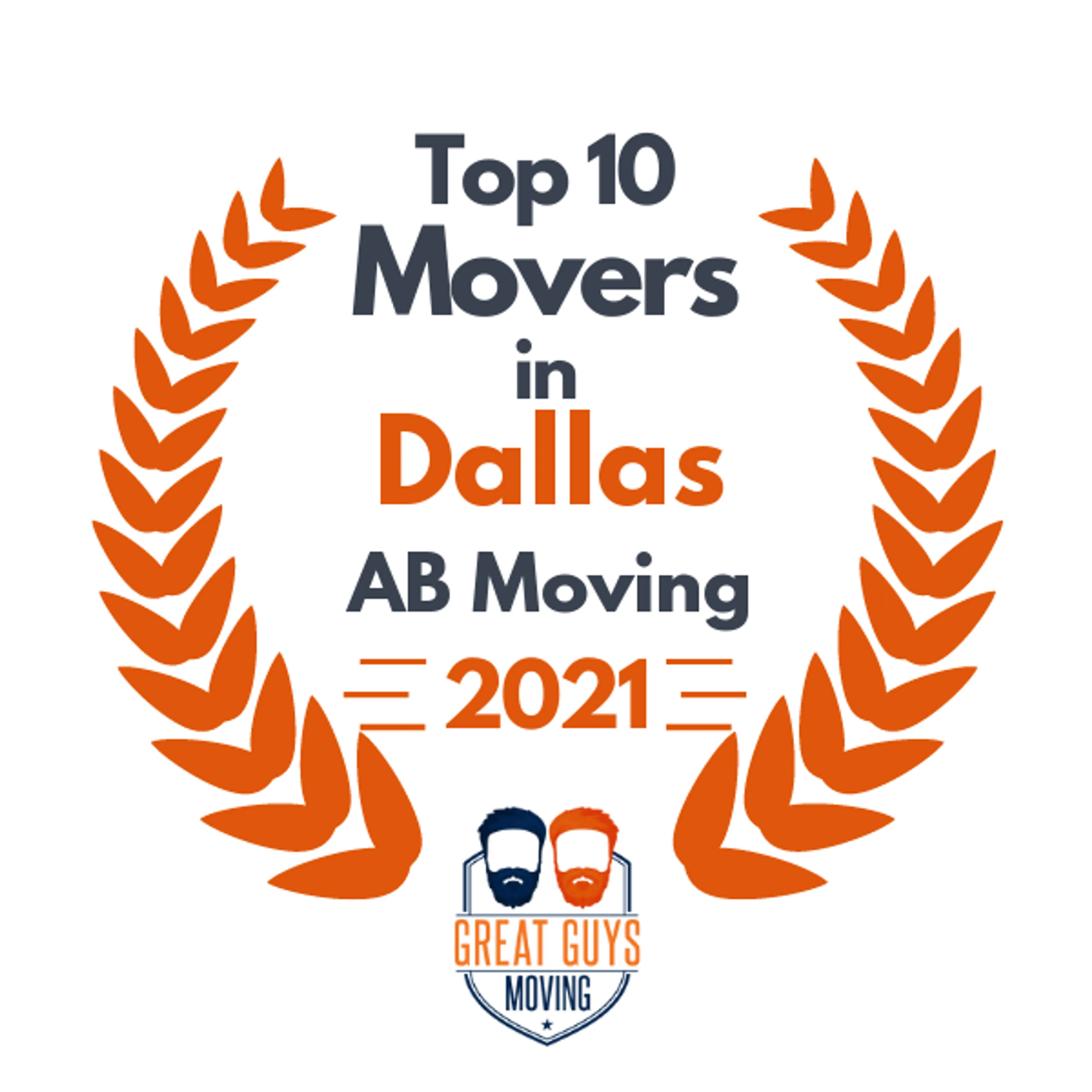 Top 10 Movers in Irving, TX 2021 award