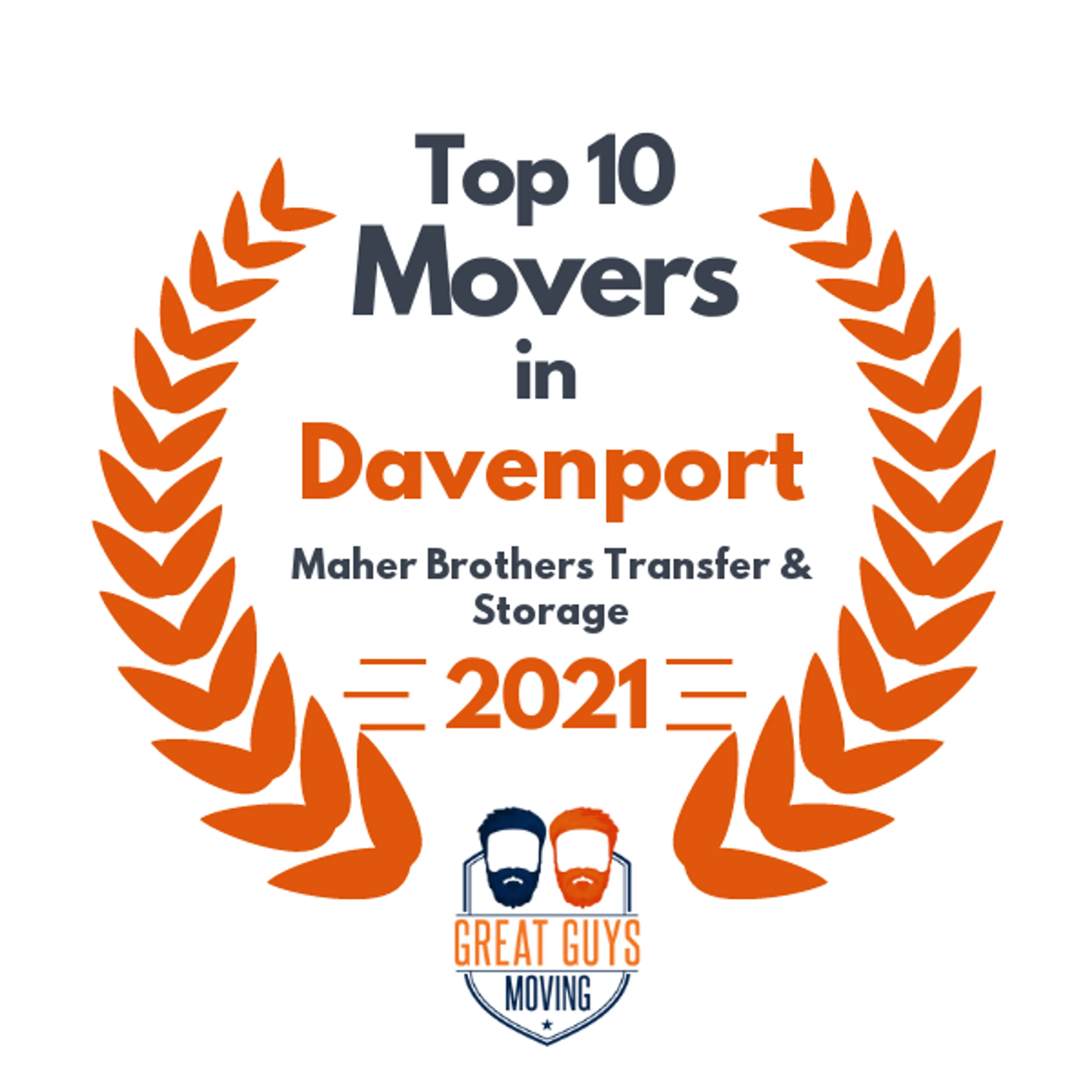 Top 10 Movers in Rock Island, IL 2021 award