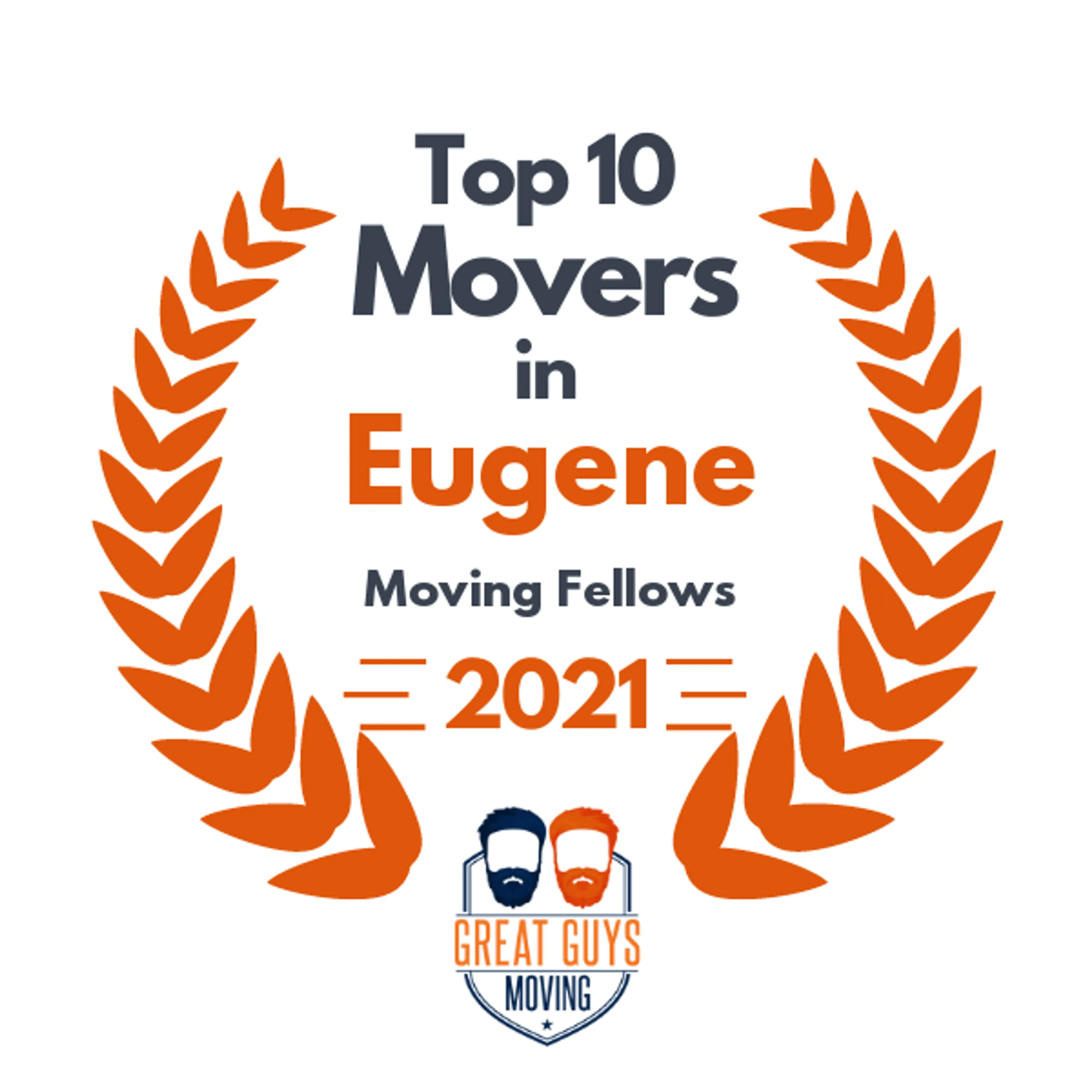Top 10 Movers in Eugene, OR 2021 award