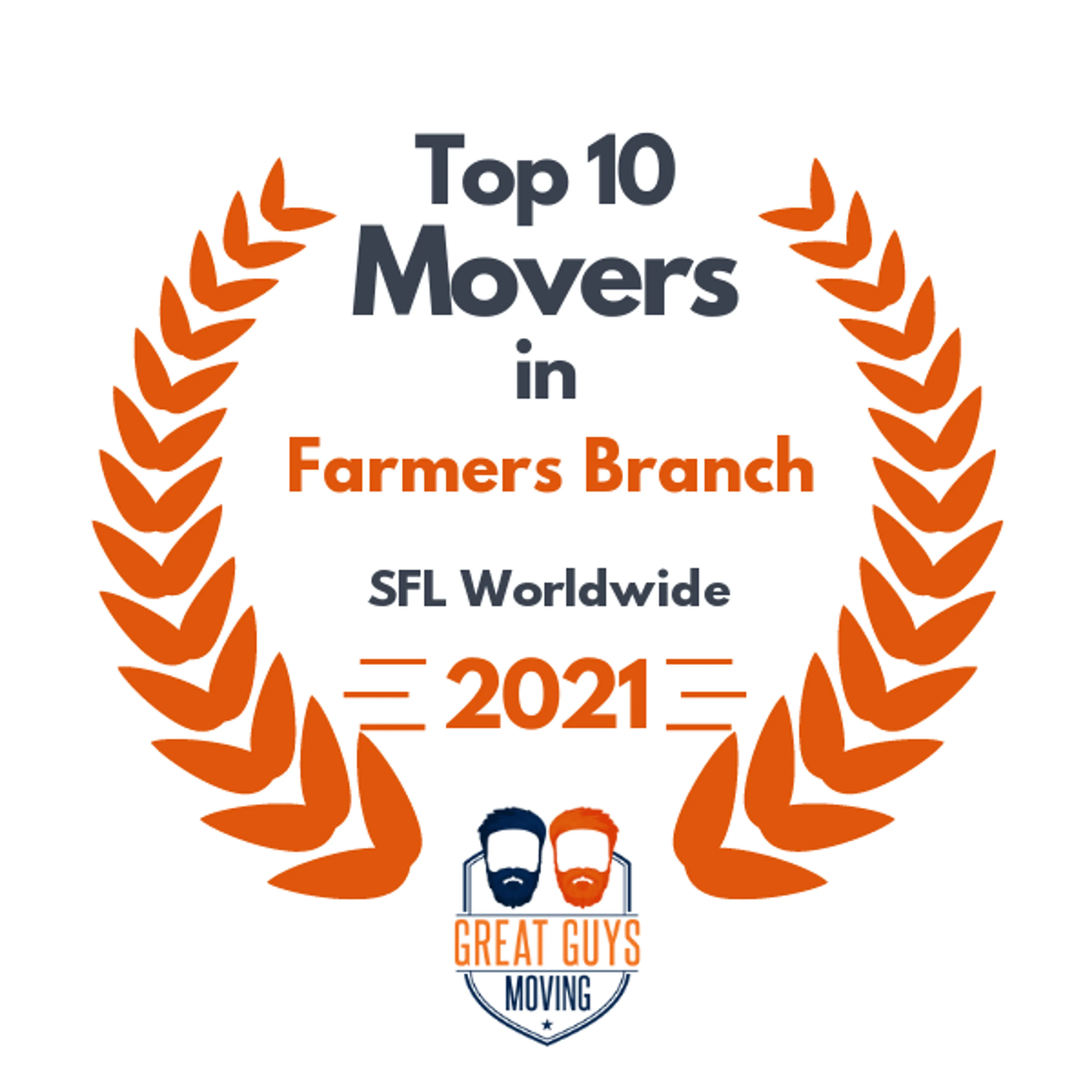 Top 10 Movers in Lewisville, TX 2021 award