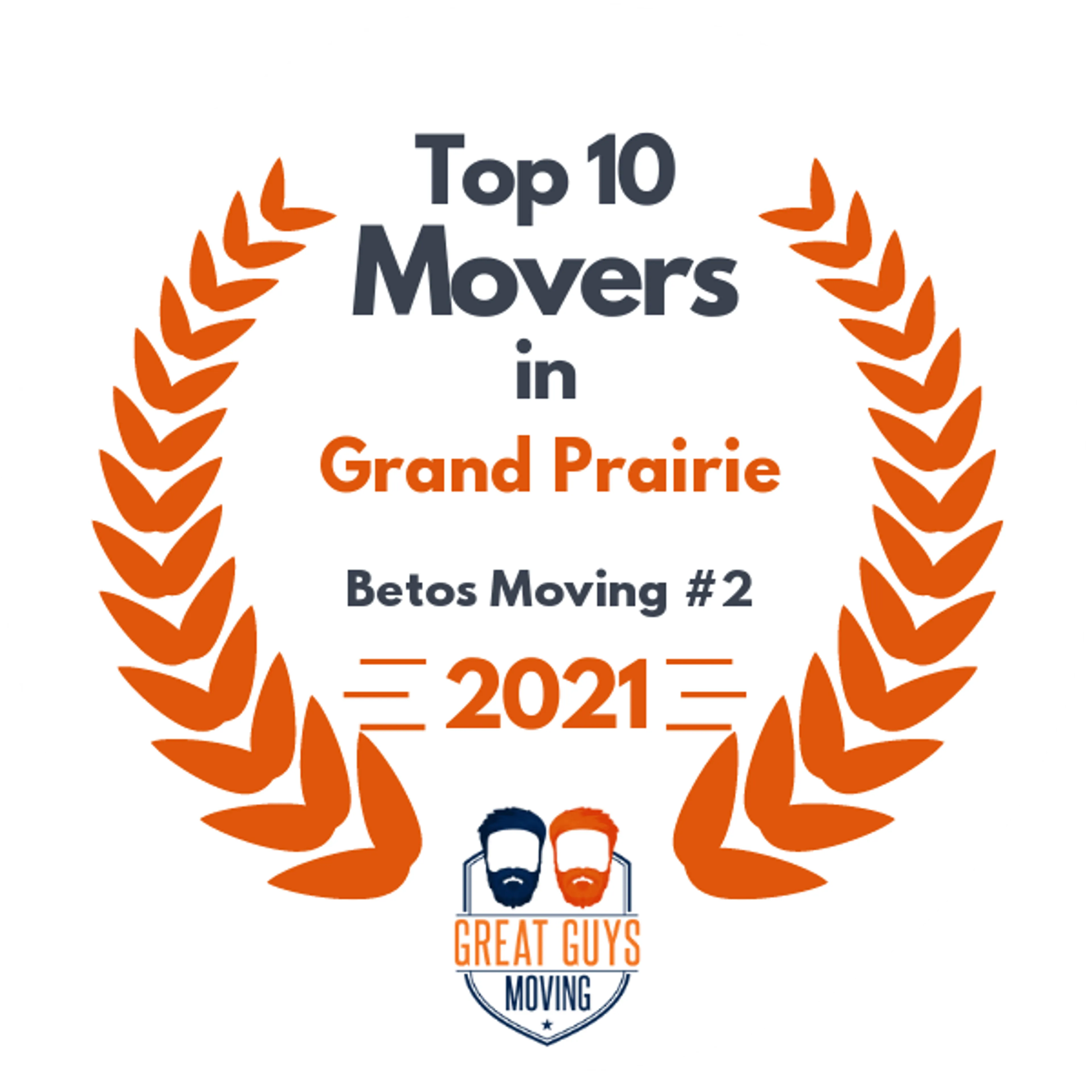 Top 10 Movers in Mansfield, TX 2021 award