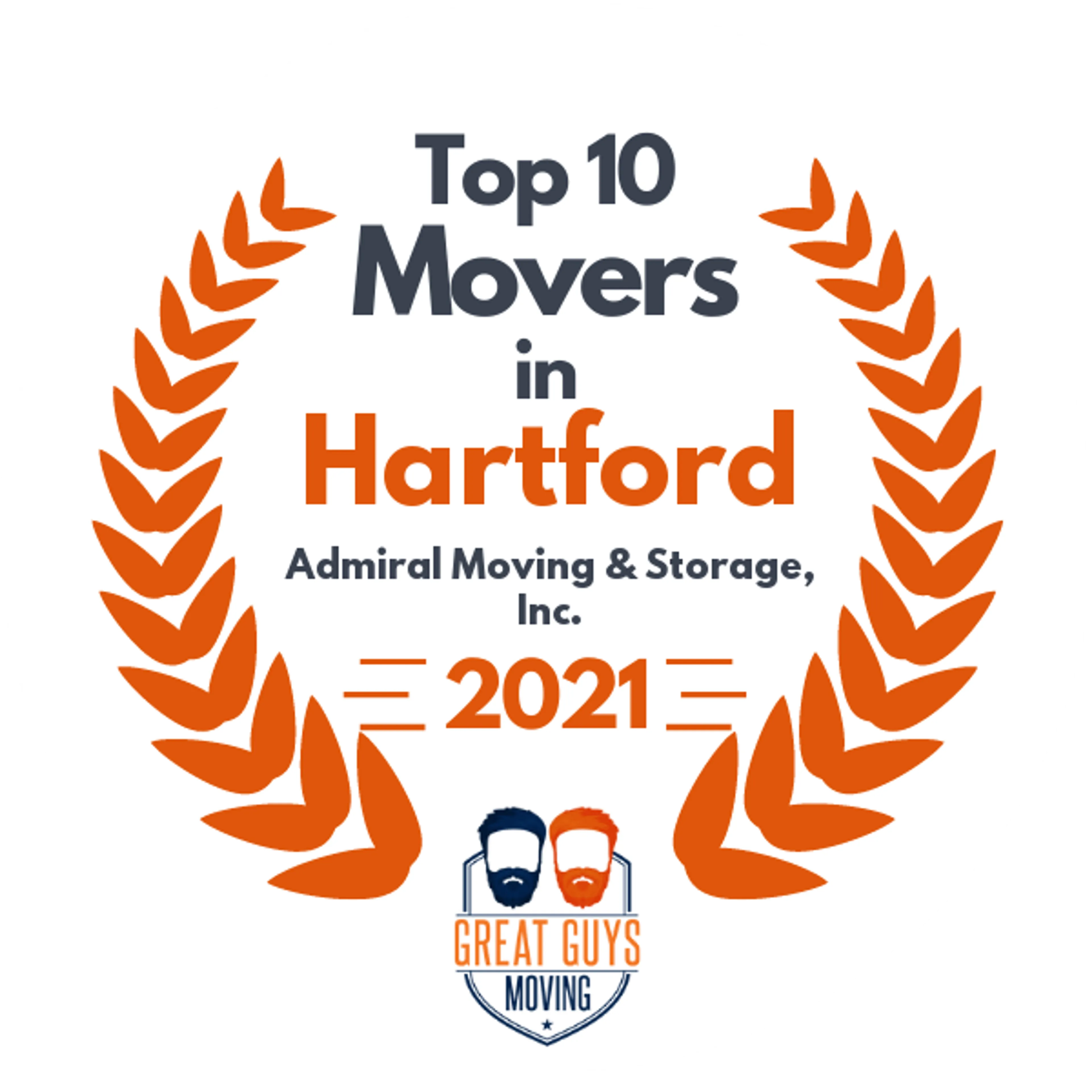 Top 10 Movers in Hartford, CT 2021 award