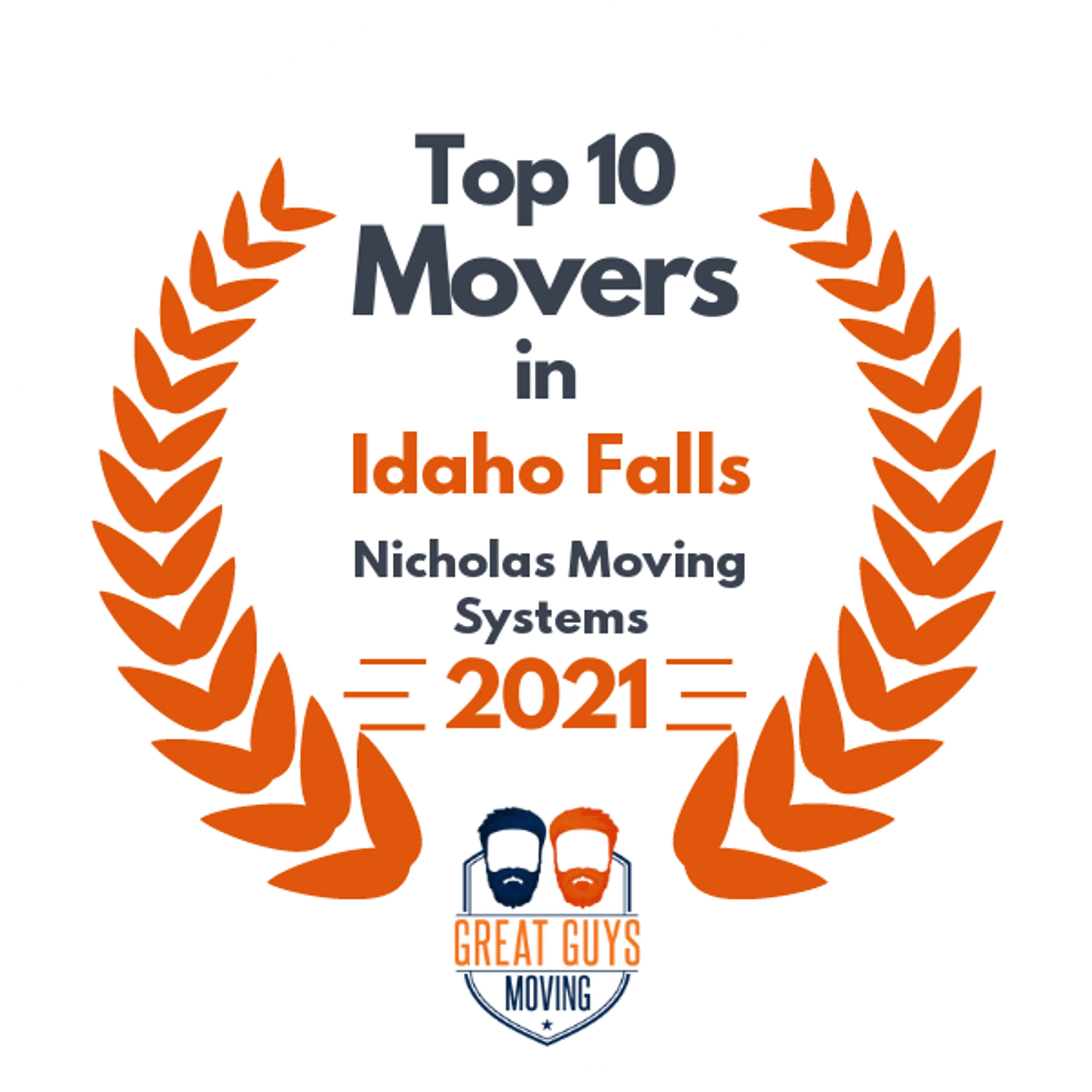 Top 10 Movers in Idaho Falls, ID 2021 award