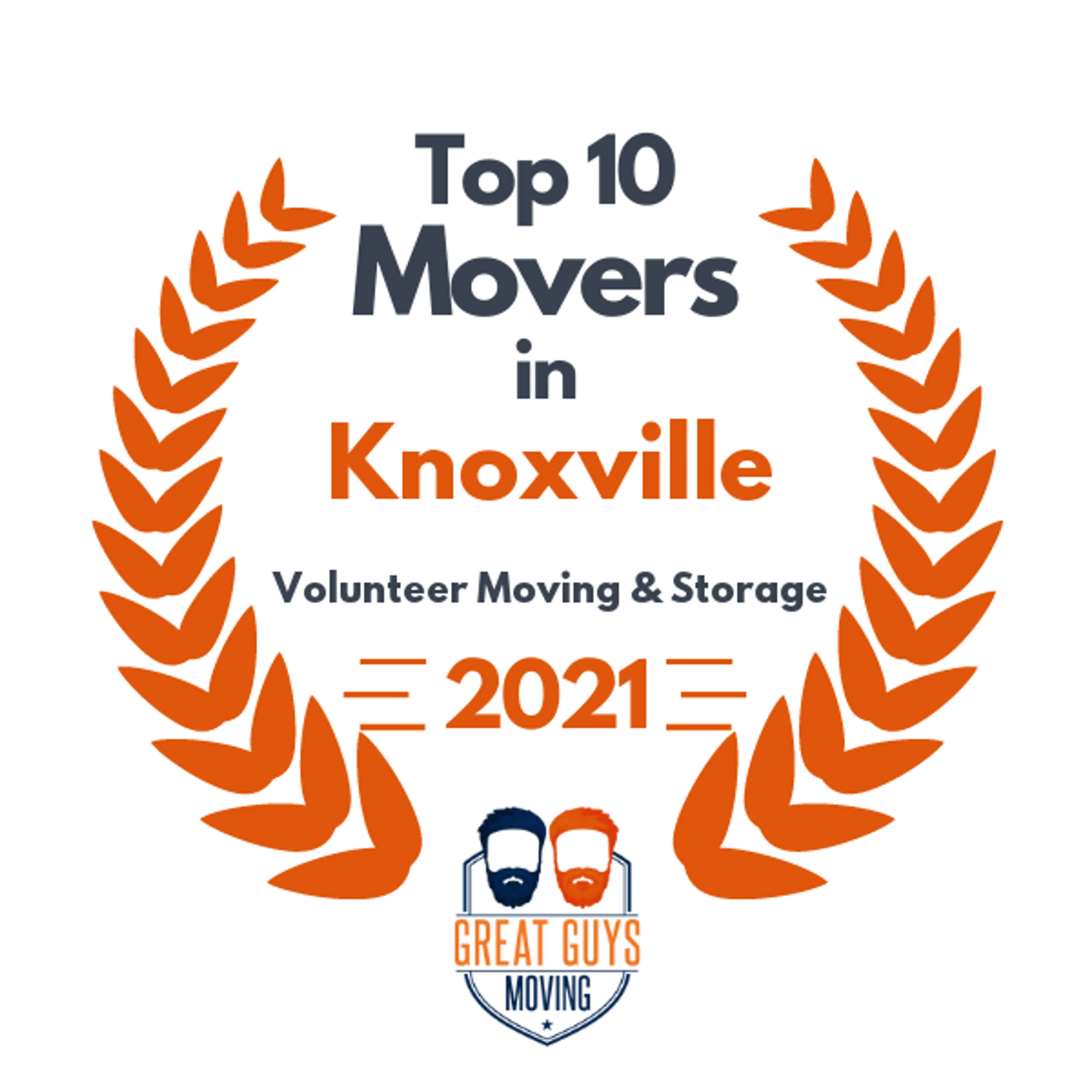 Top 10 Movers in Knoxville, TN 2021 award