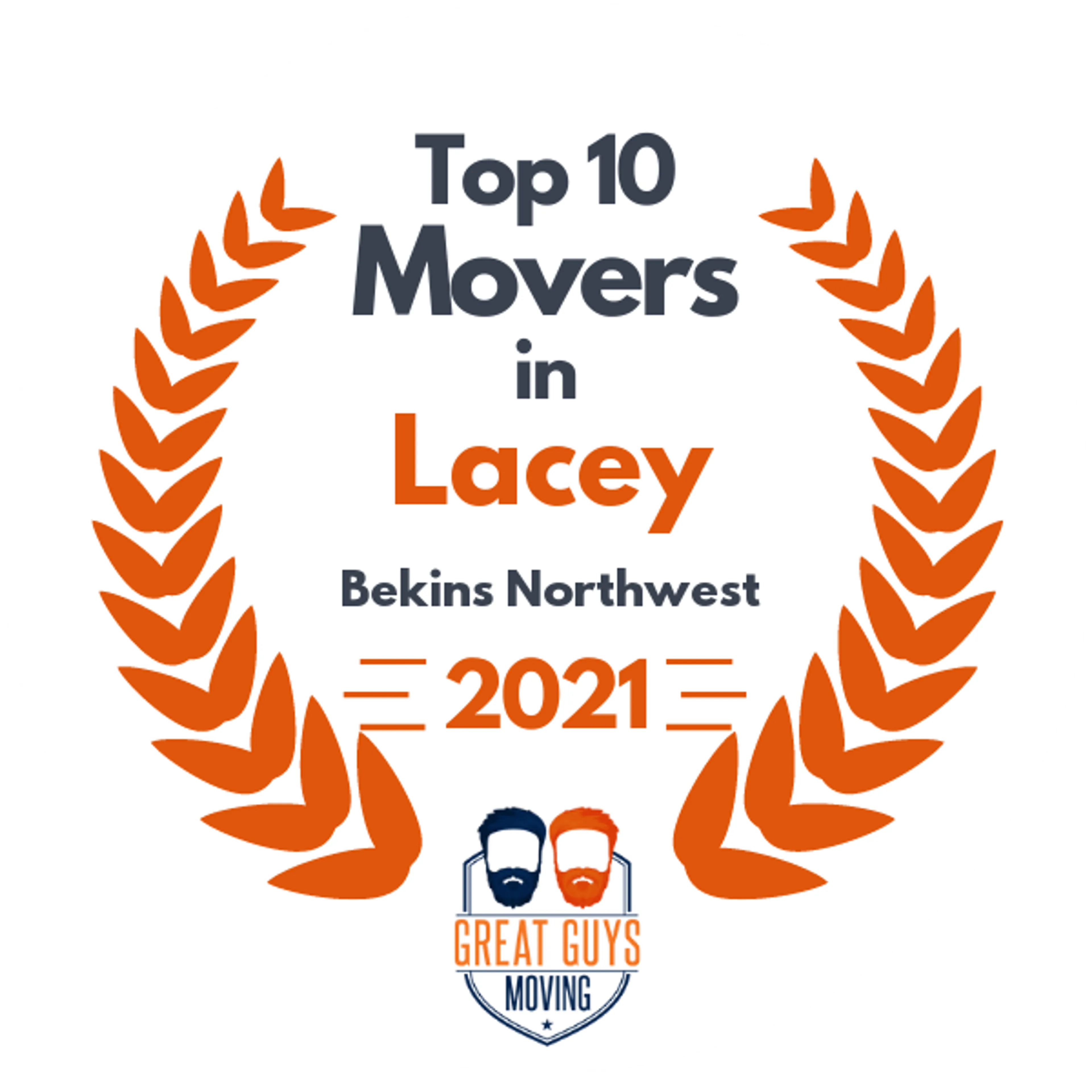 Top 10 Movers in Tumwater, WA 2021 award